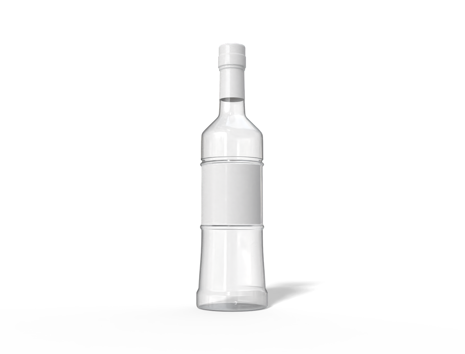 750 ml vodka bottle product — Glossy glass