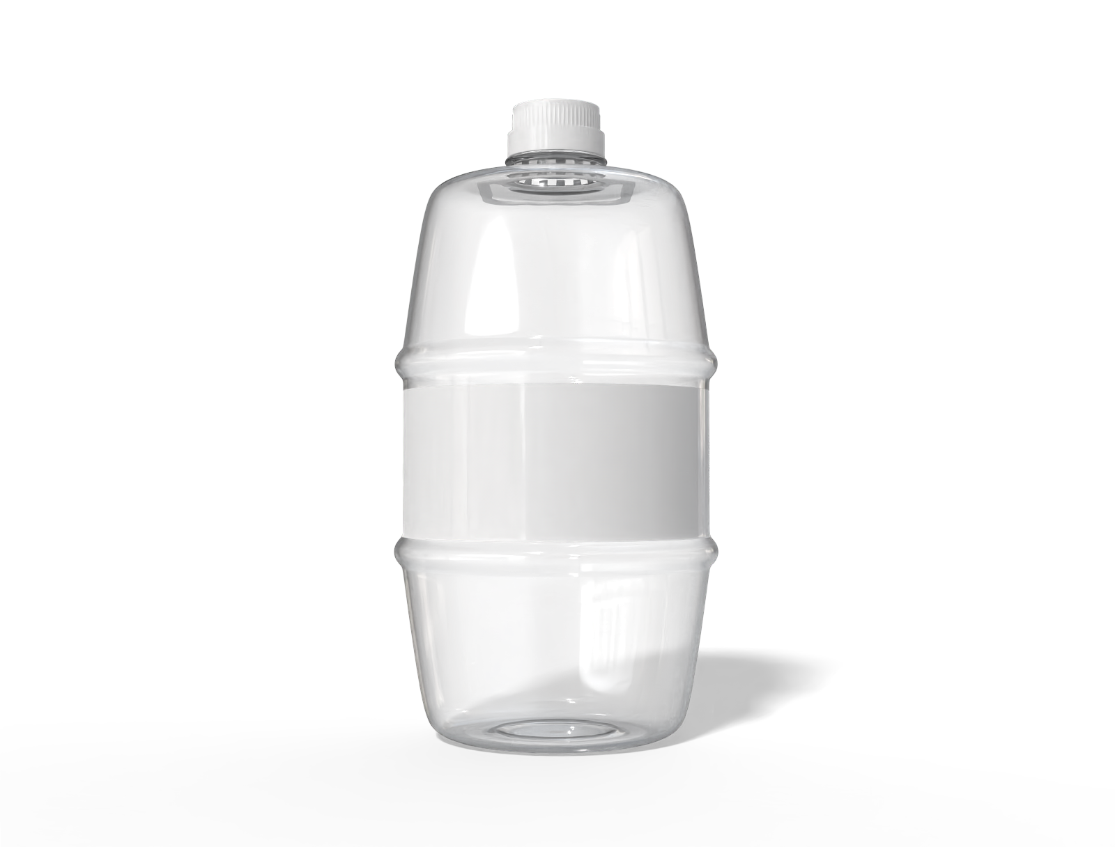Plastic oil bottle — Glossy plastic