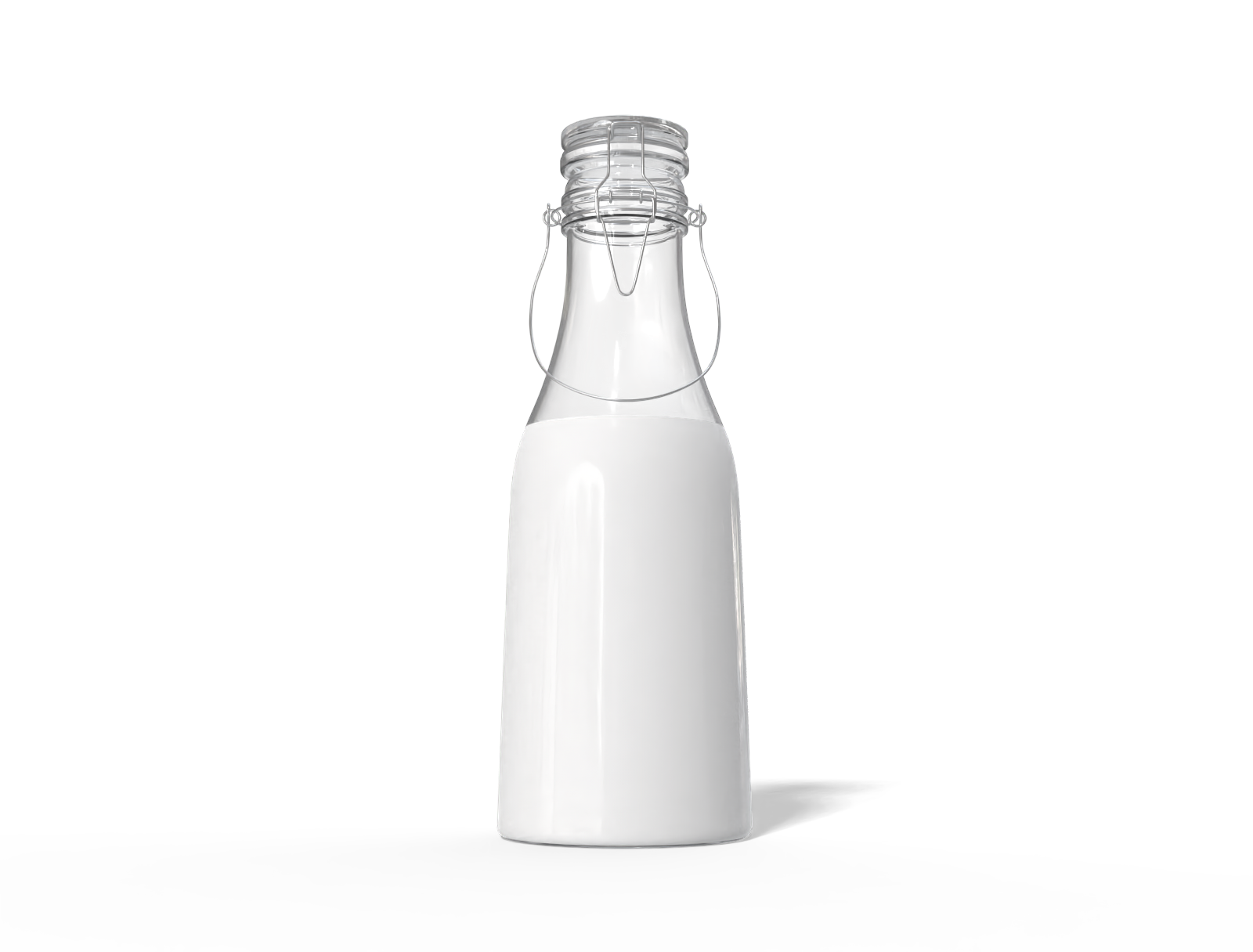 500 ml clear wine bottle — Glossy glass