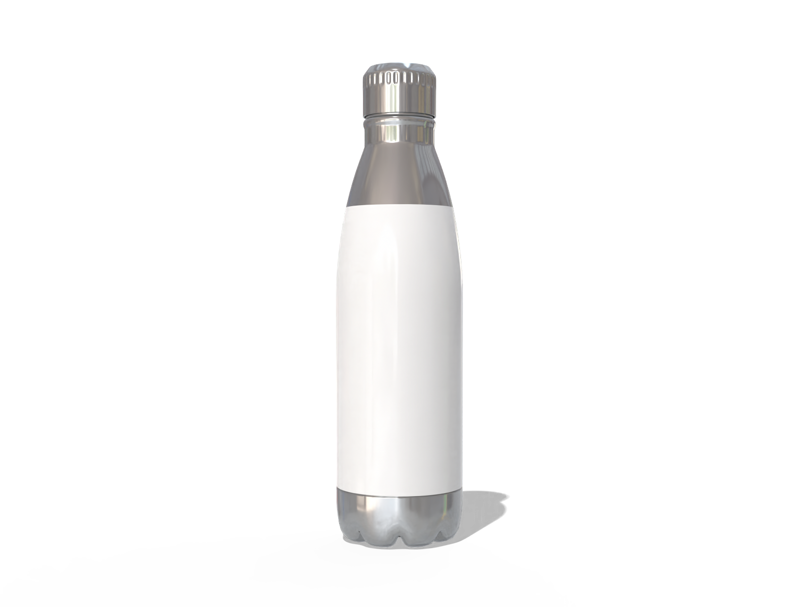 500 ml steel water bottle — Glossy metal