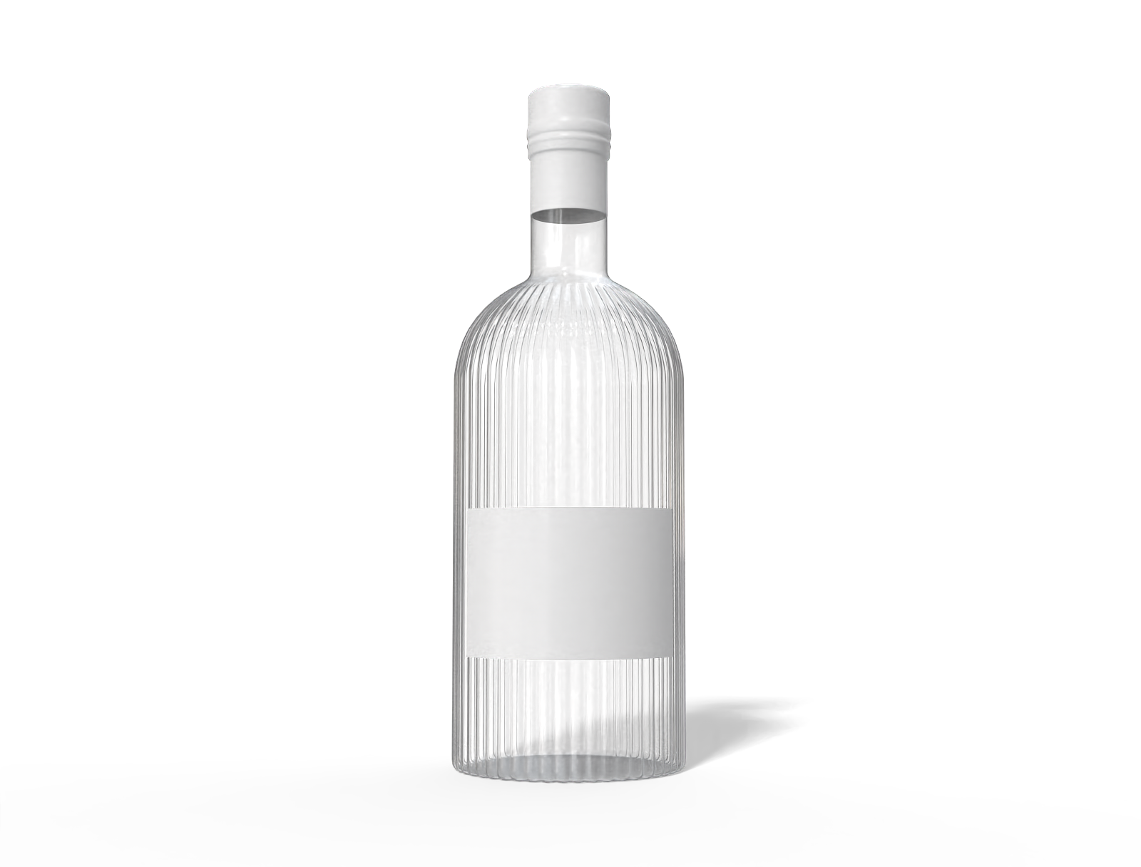 500 ml gin bottle — Glossy glass