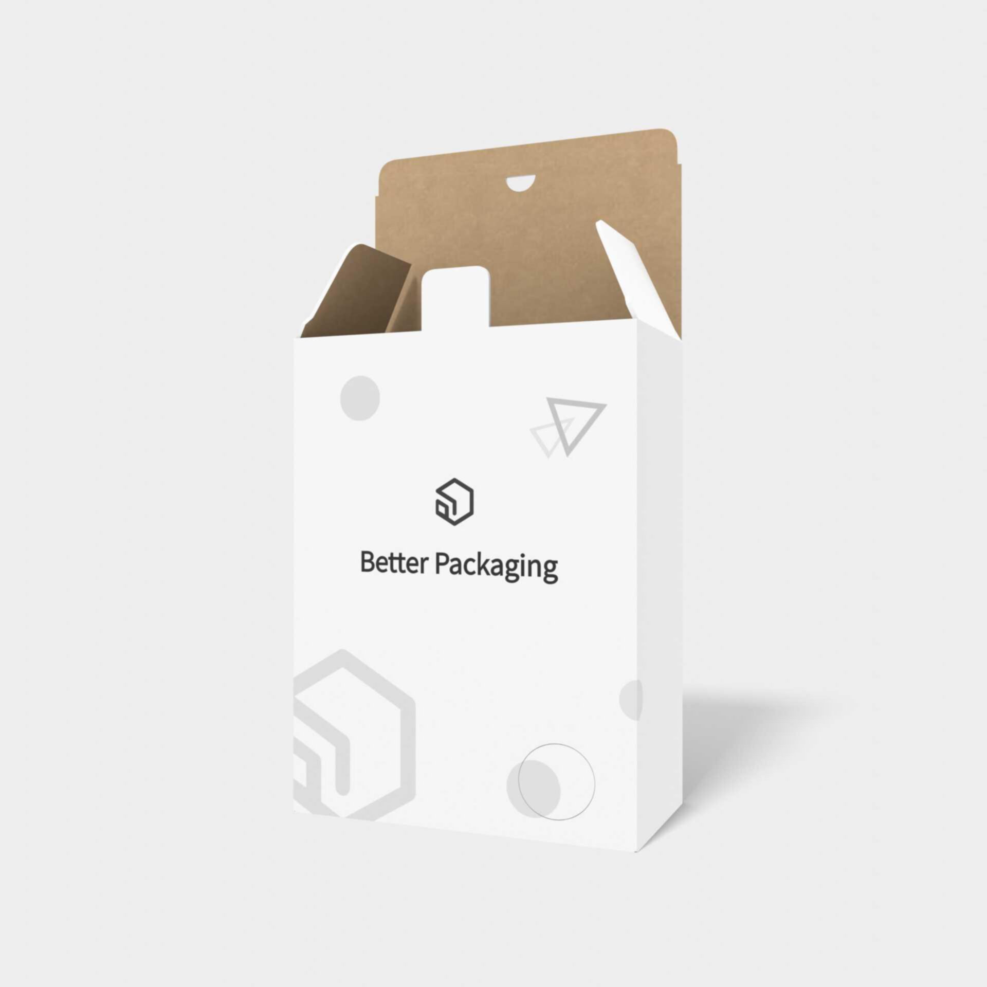 Tuck end boxes paper — White paperboard