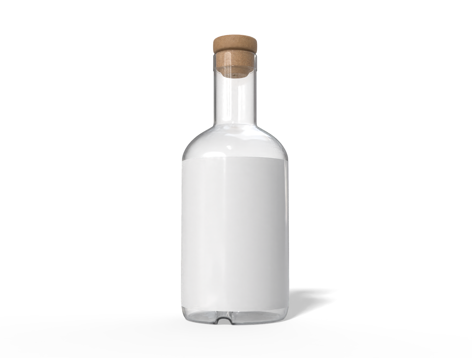 750 ml vodka glass bottle — Glossy glass