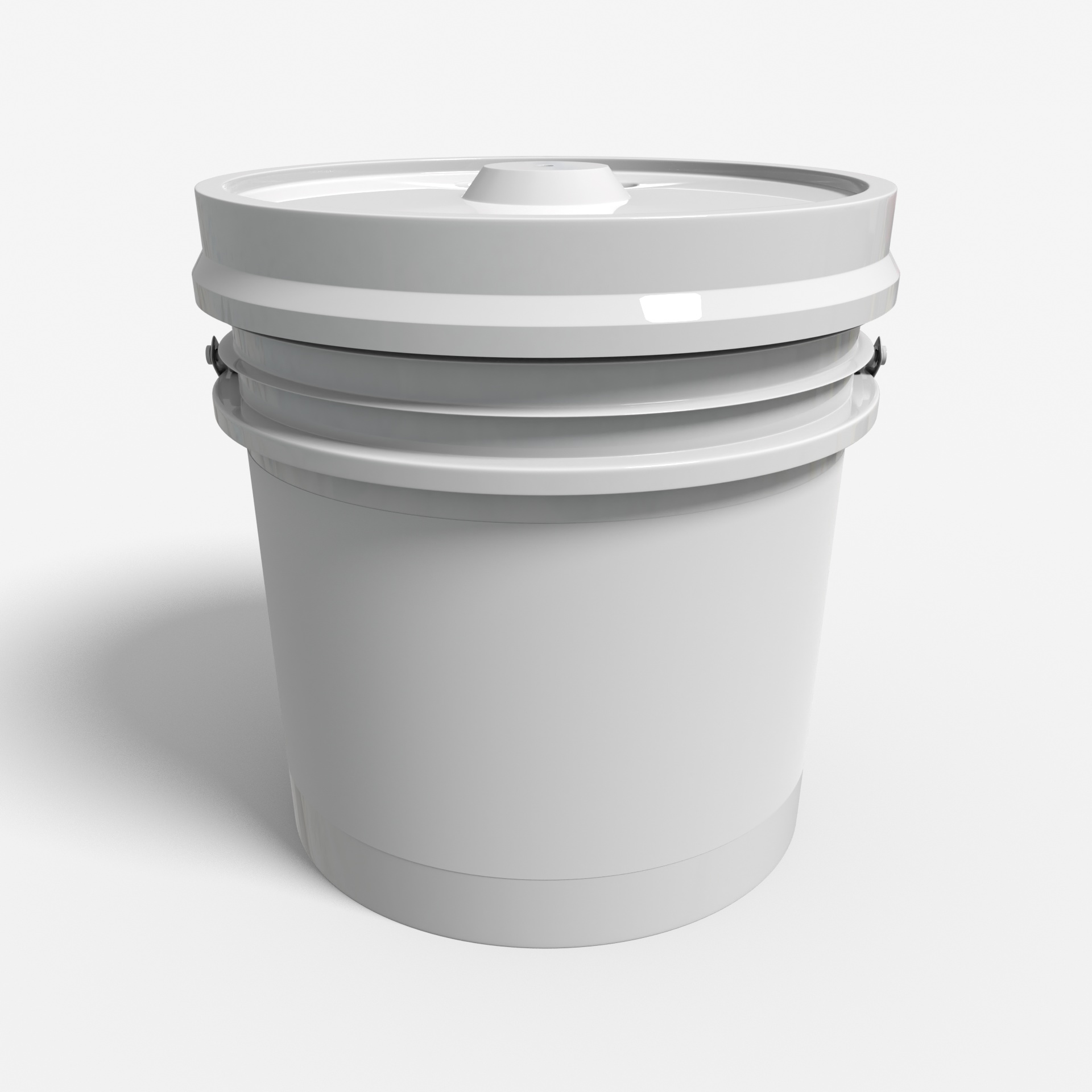 Bottles aluminum buckets plastic barrels — Glossy plastic