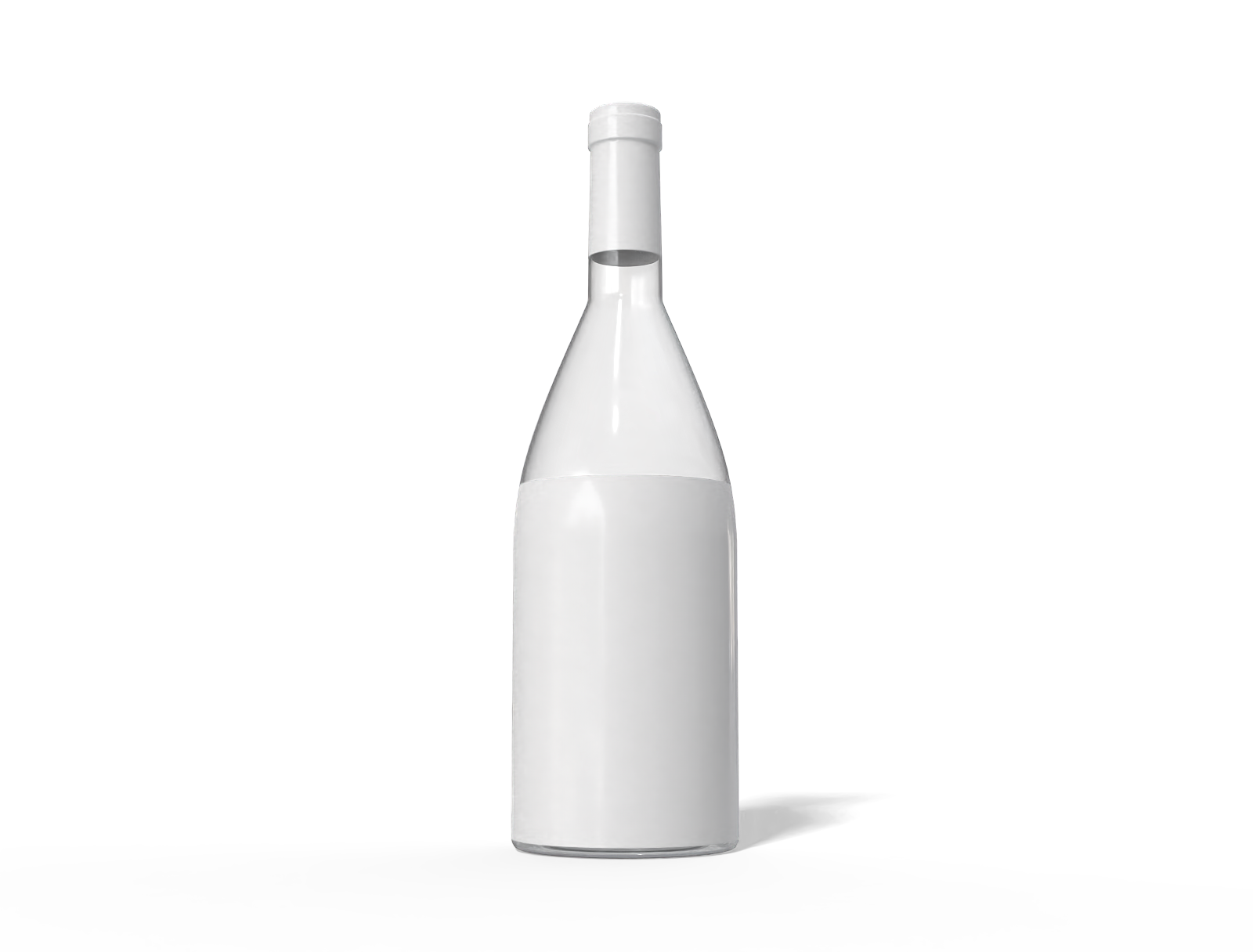 Glass wine bottle — Glossy glass