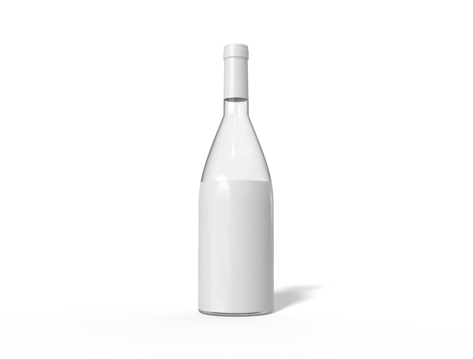 Champagne bottle — Glossy glass