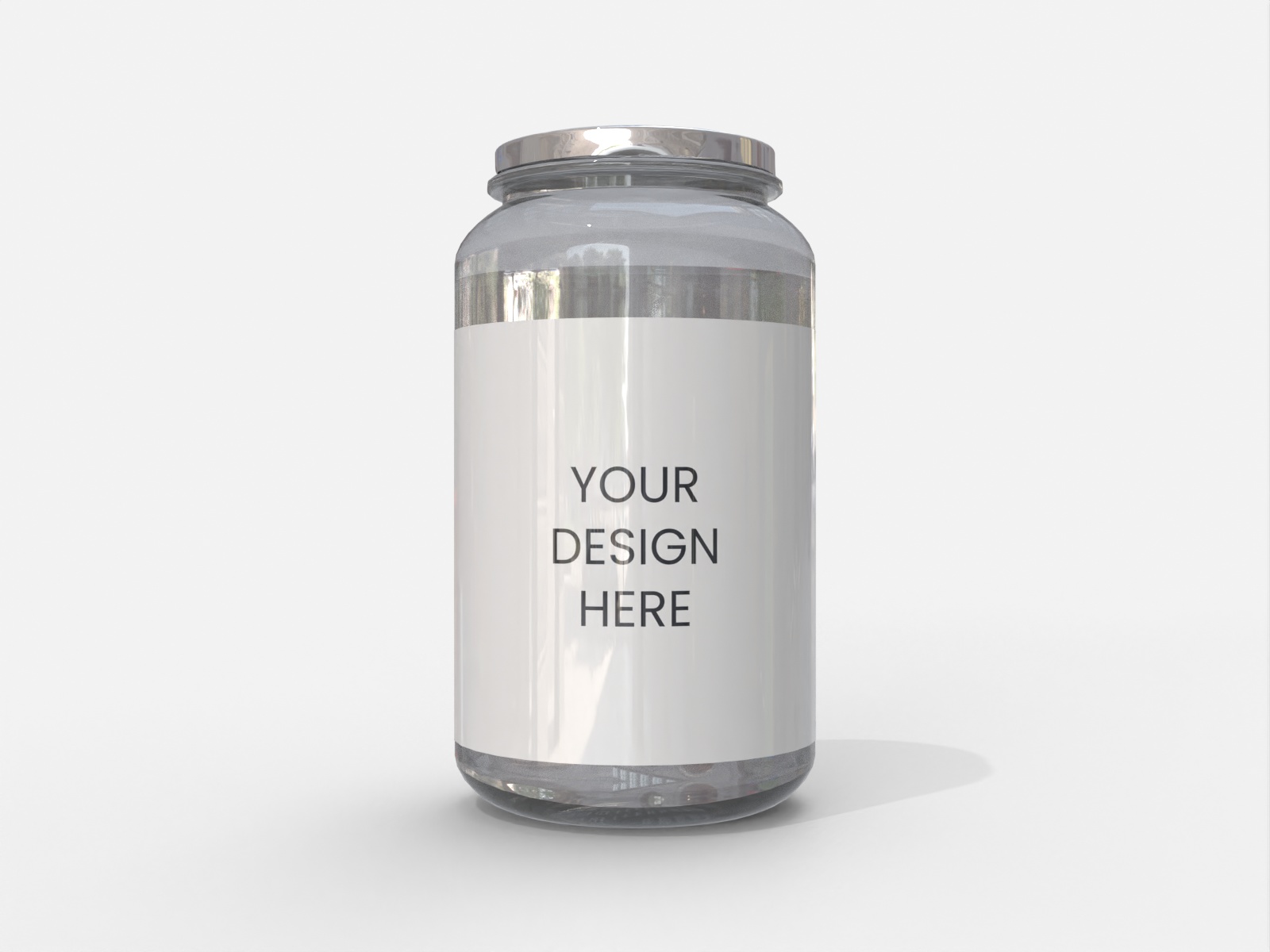 Tall glass honey jar — Glossy glass