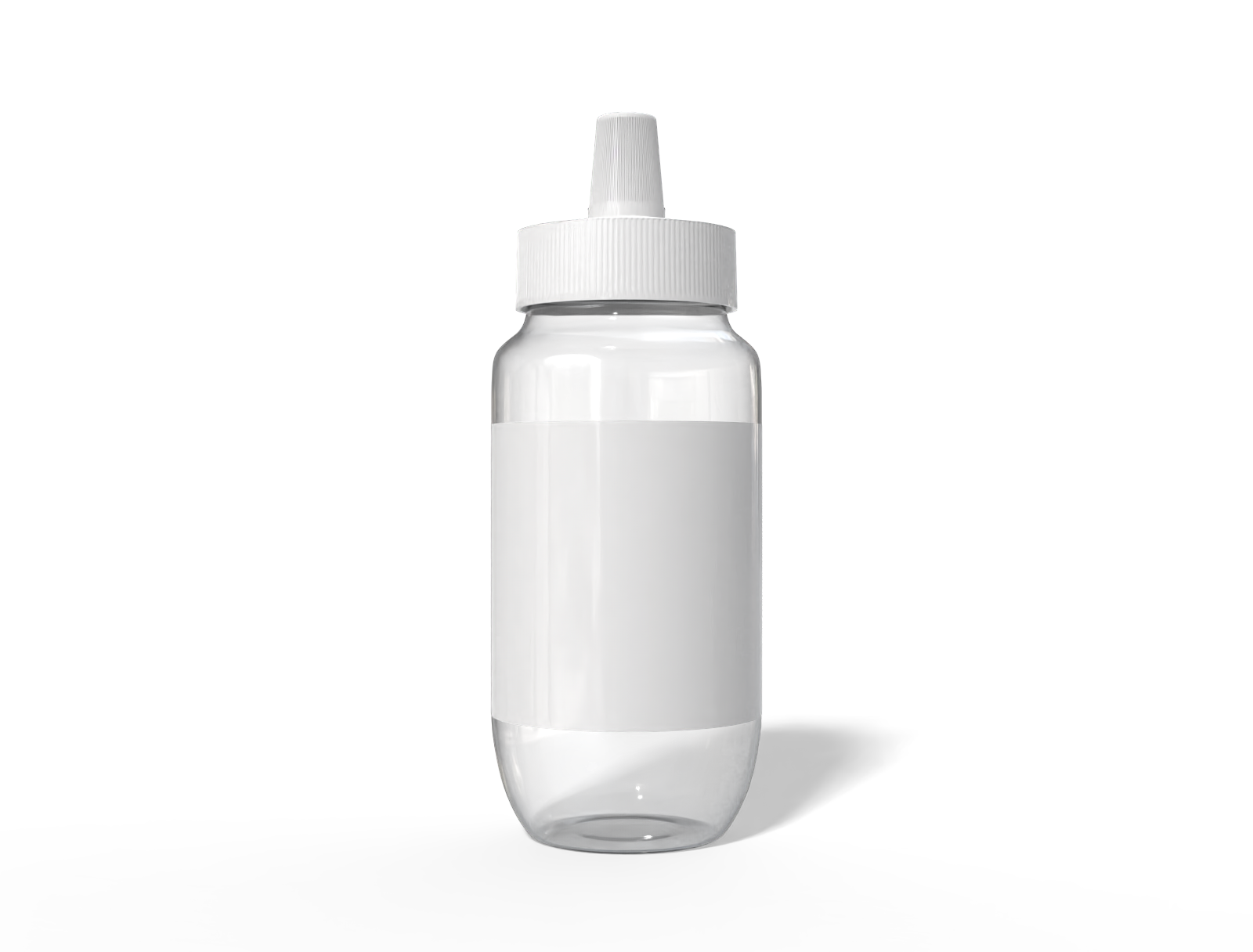 Clear honey bottle — Glossy plastic