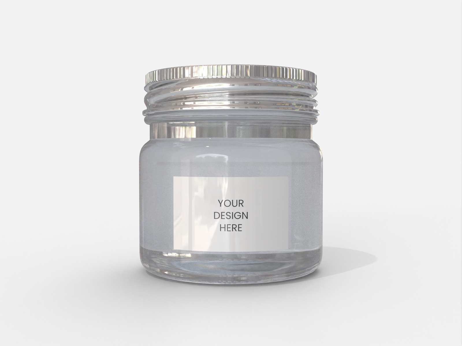 Round honey jar — Glossy glass