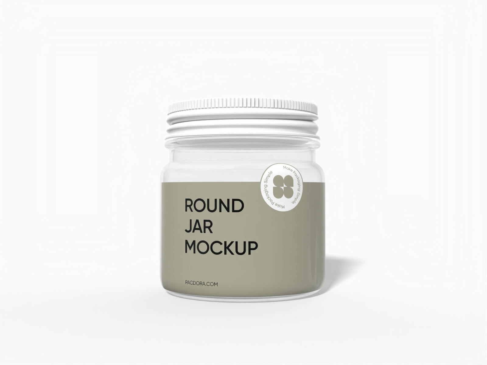 Round glass jar — Glossy glass