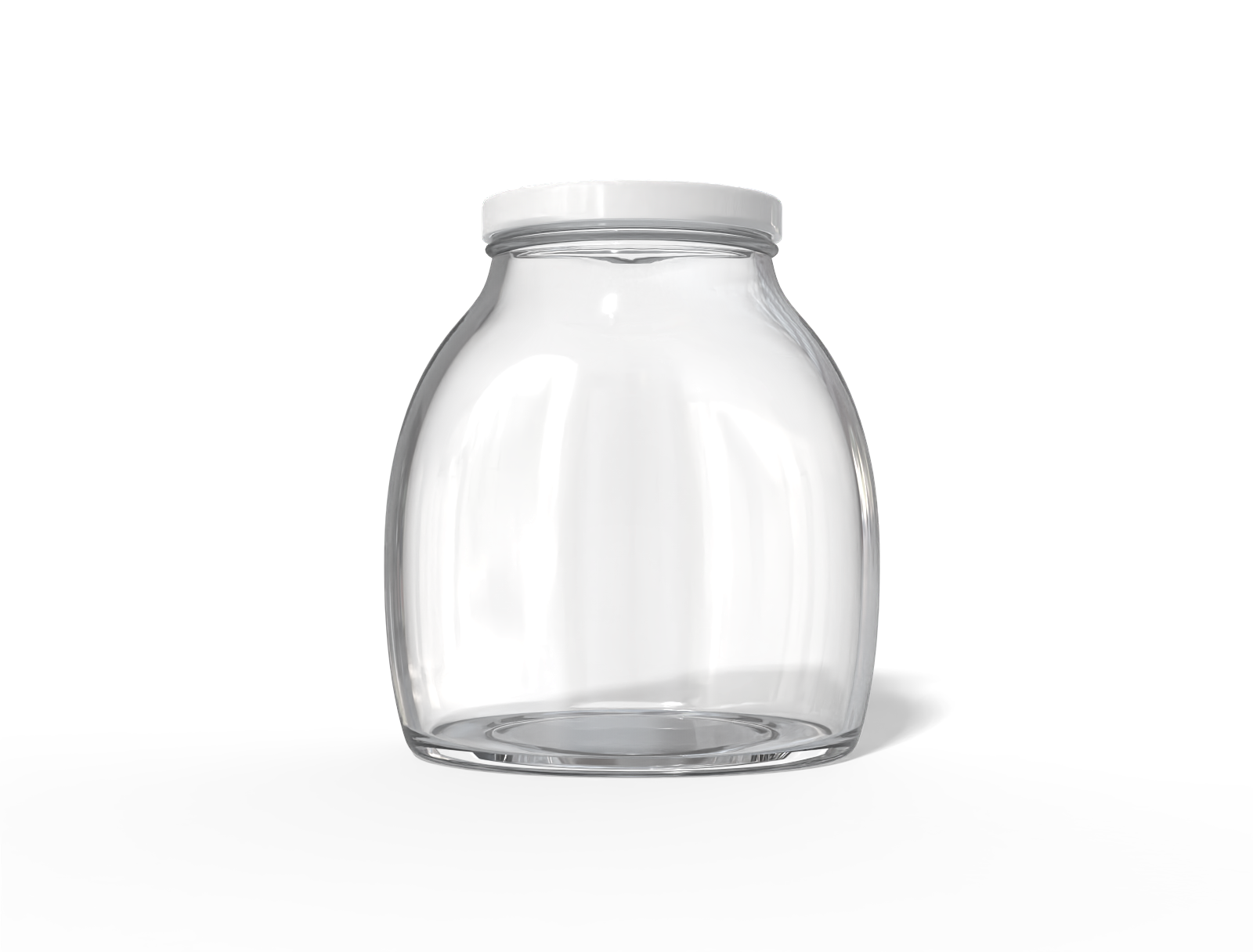 Plastic jar — Glossy glass