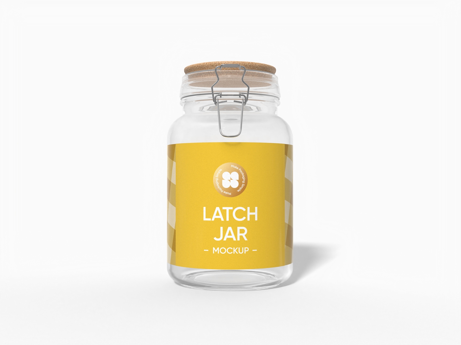 Latch glass jar — Glossy glass
