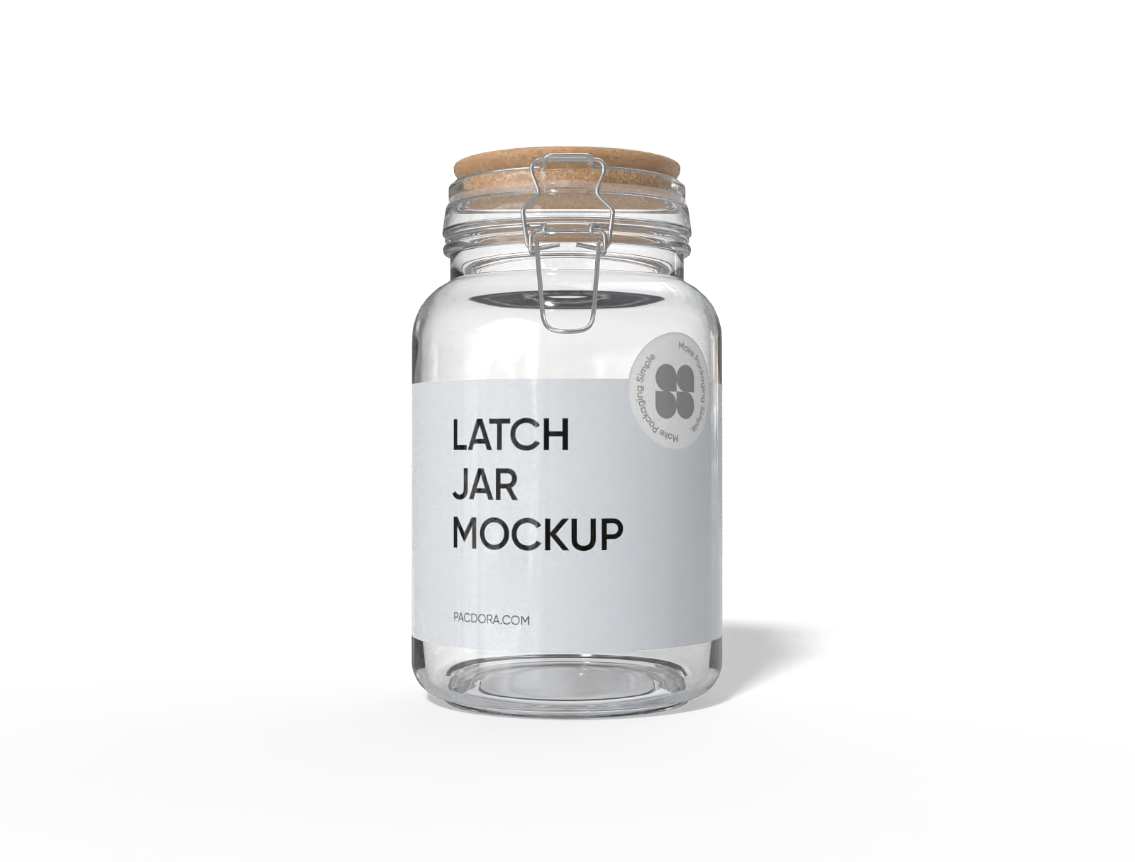 Latch glass jar — Glossy glass