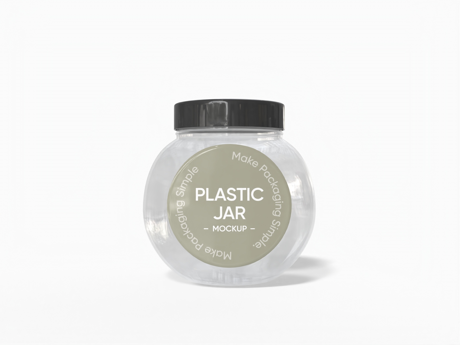 Plastic jar — Glossy plastic