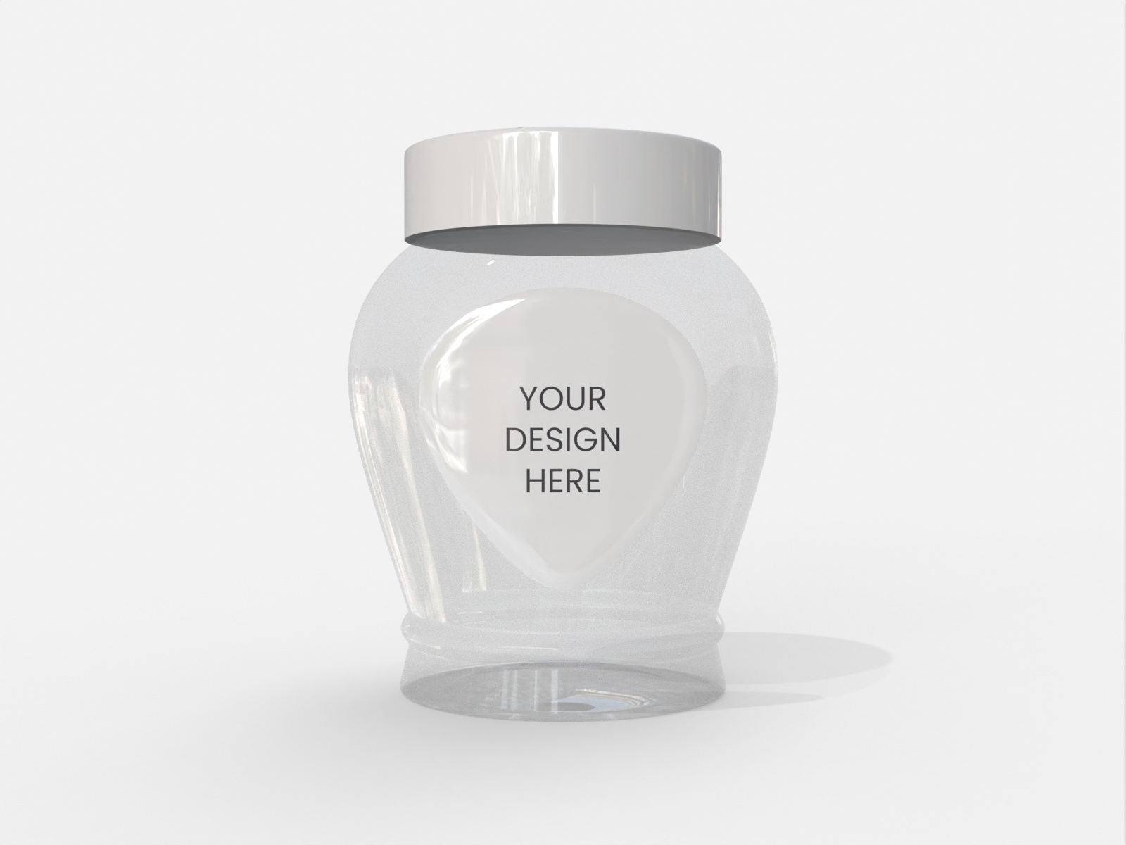 Clear honey jar bottle — Glossy plastic