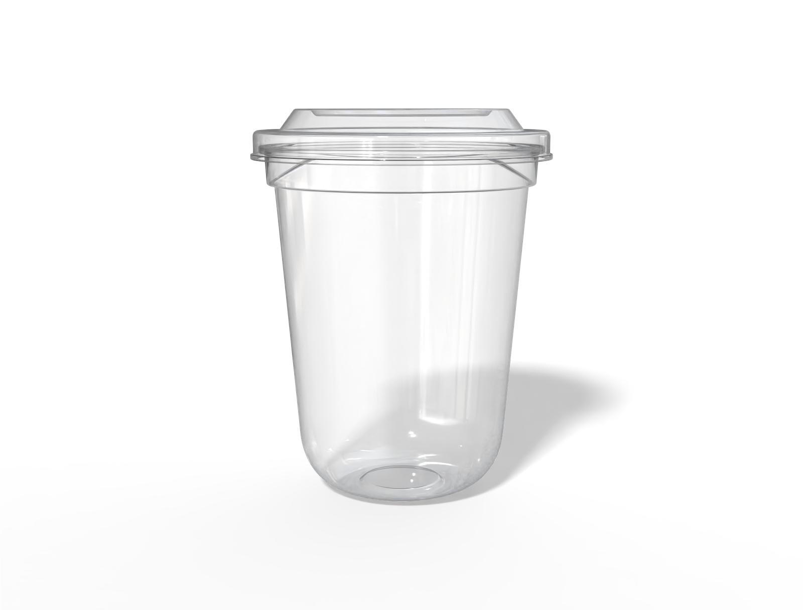 Disposable plastic cup — Clear glossy plastic