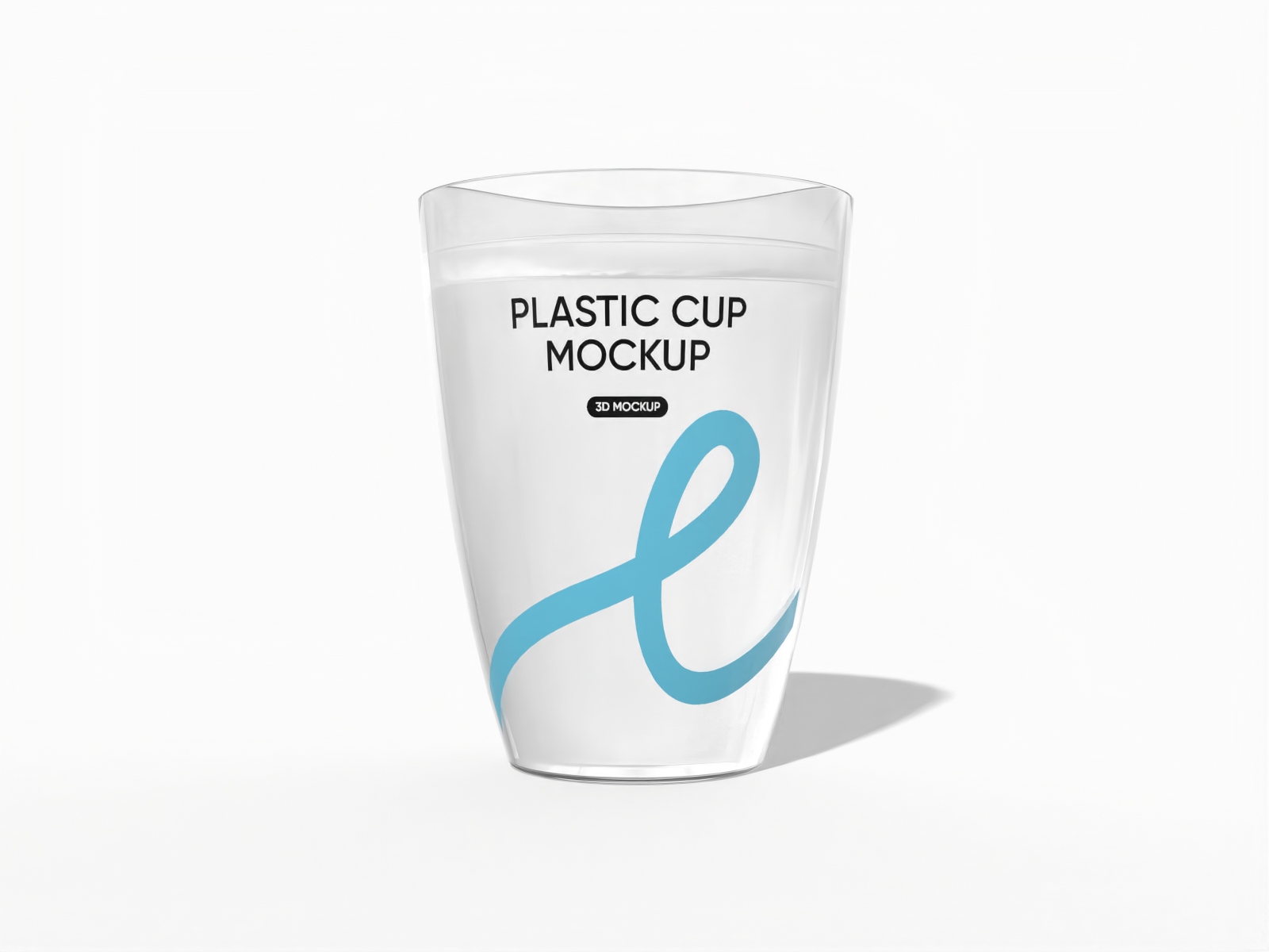 Clear disposable cup — Glossy plastic