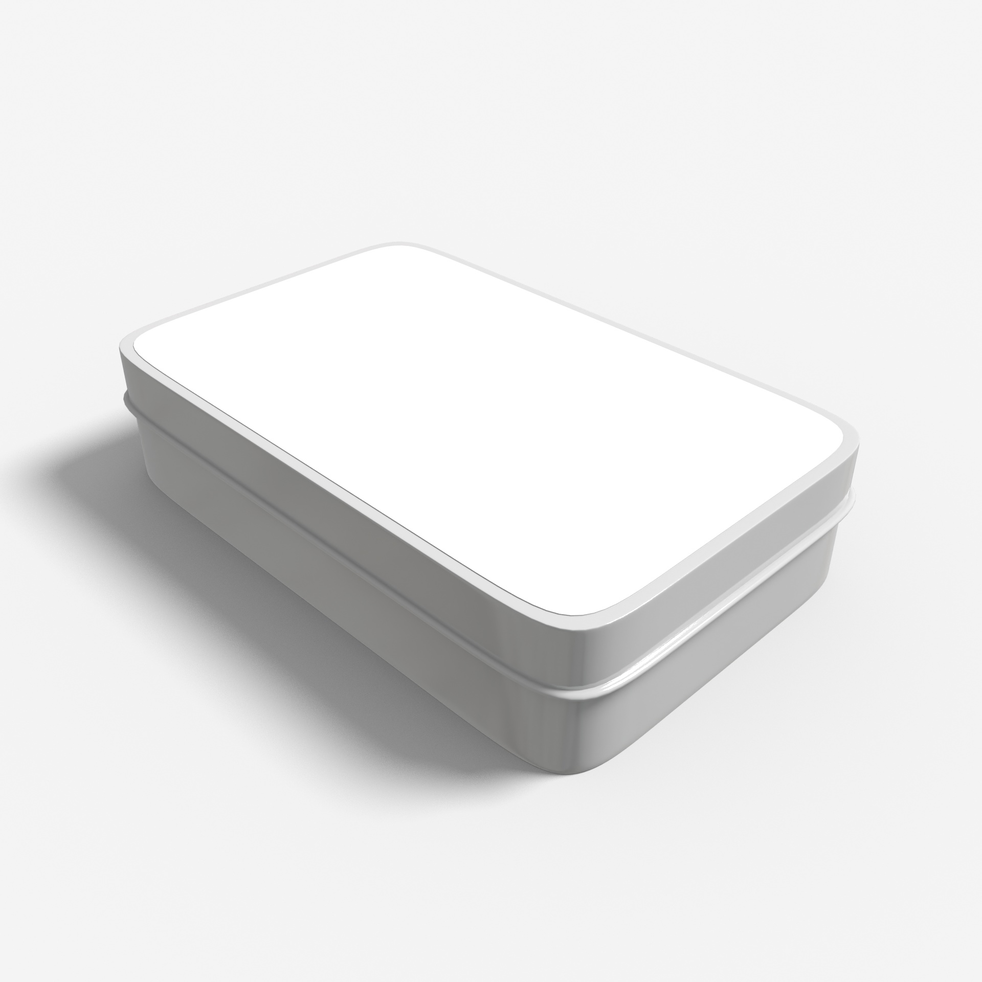 Square tin can — Matte metal