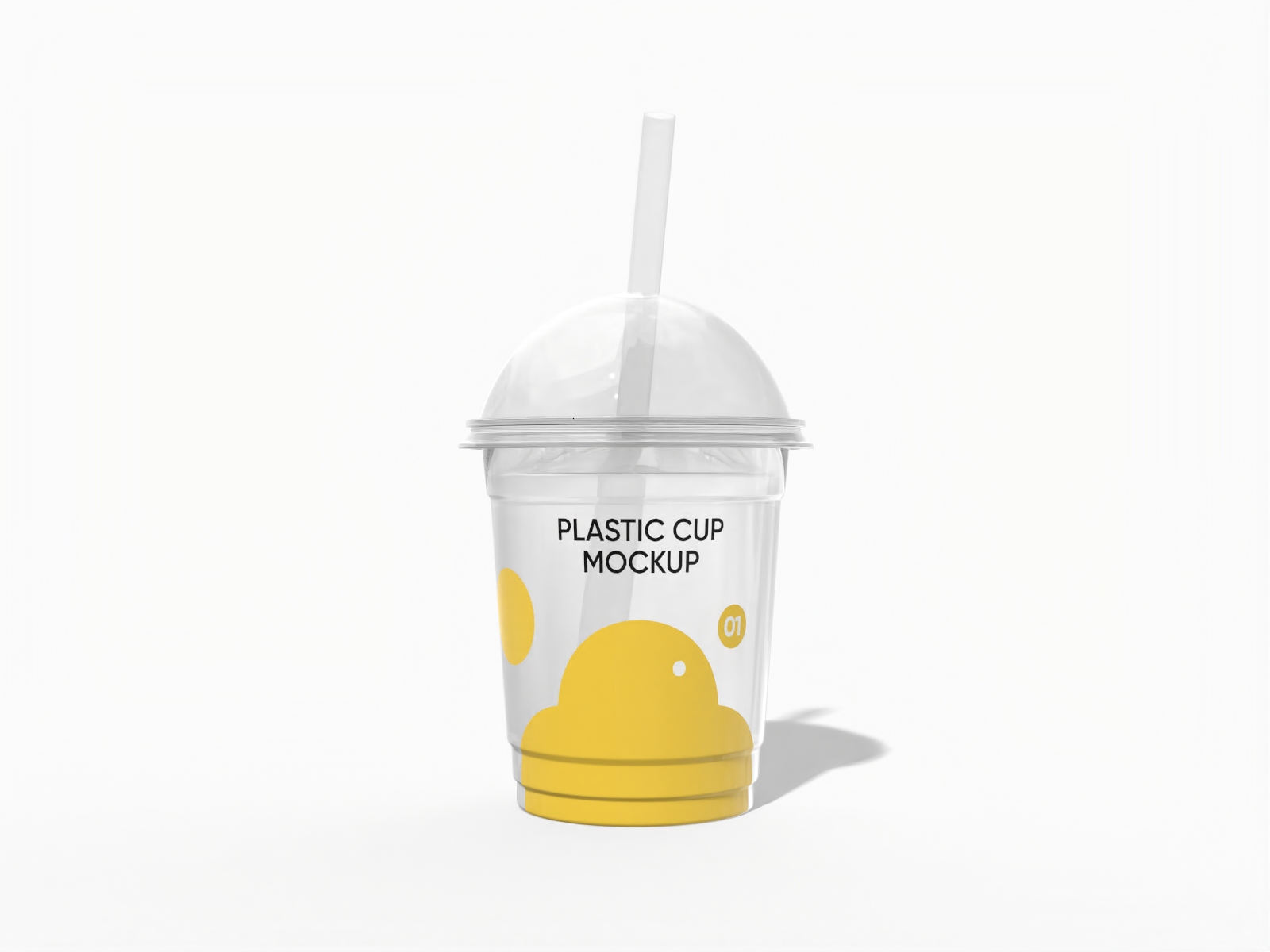 Clear dome lid cup — Glossy plastic