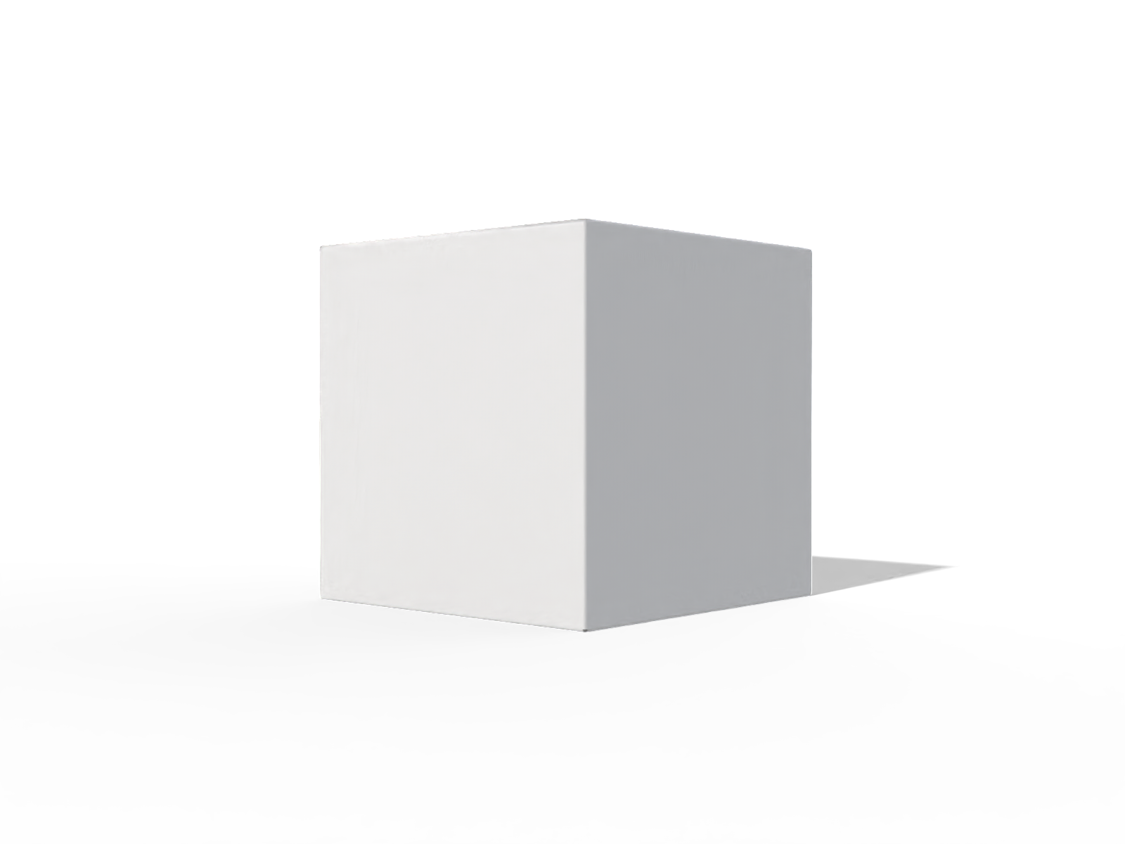 Platonic cube box — 300 gsm white paperboard(0.42mm)