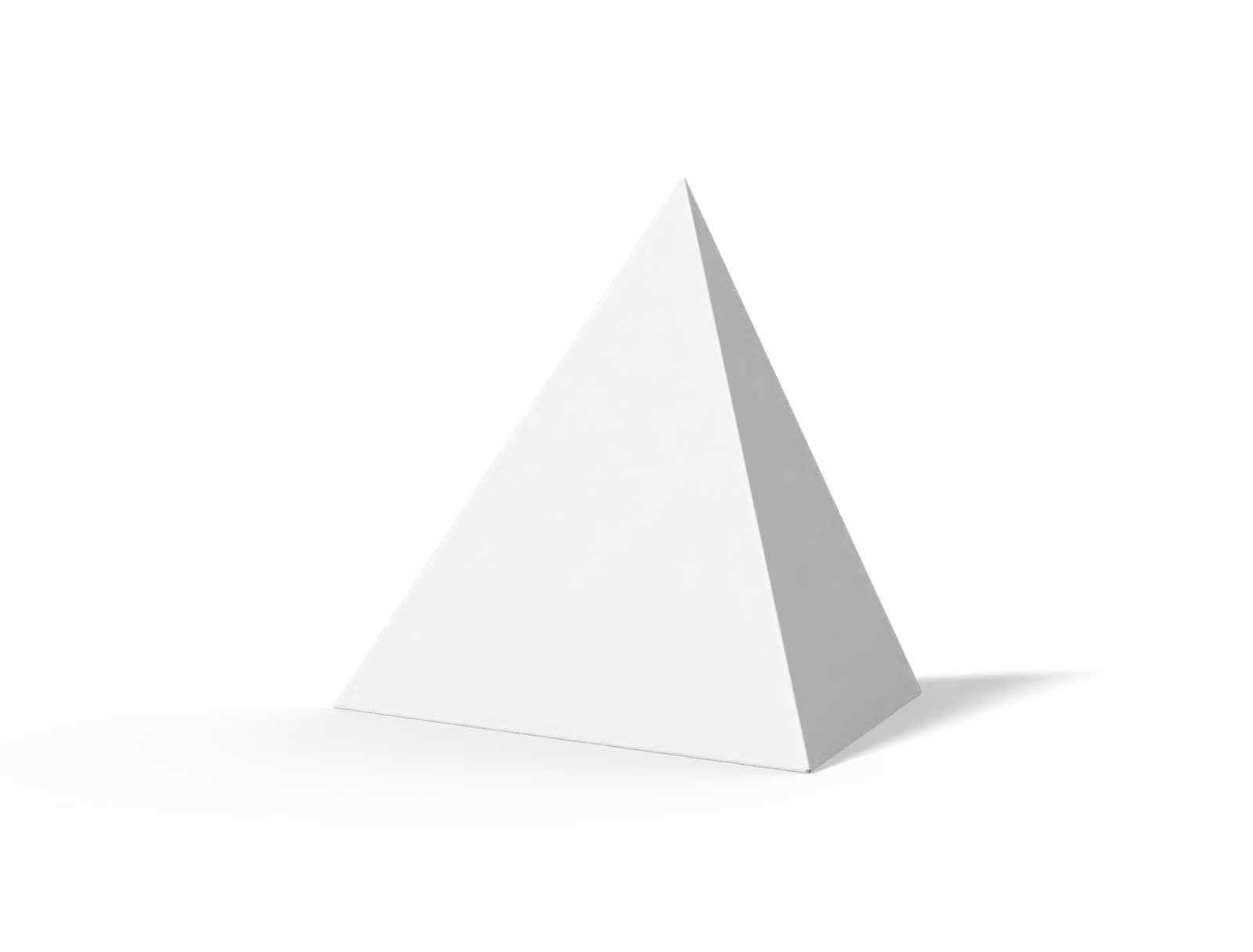 Tetrahedron — 300 gsm white paperboard(0.42mm)