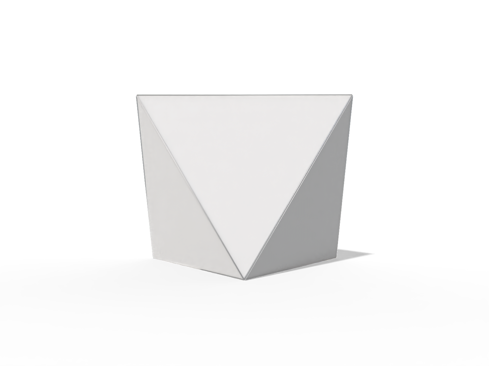 Octahedron — 300 gsm white paperboard(0.42mm)