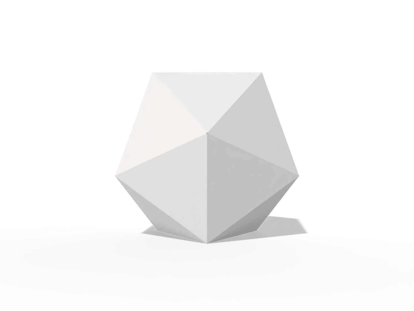 Dodecahedron — 250 gsm white paperboard(0.35mm)
