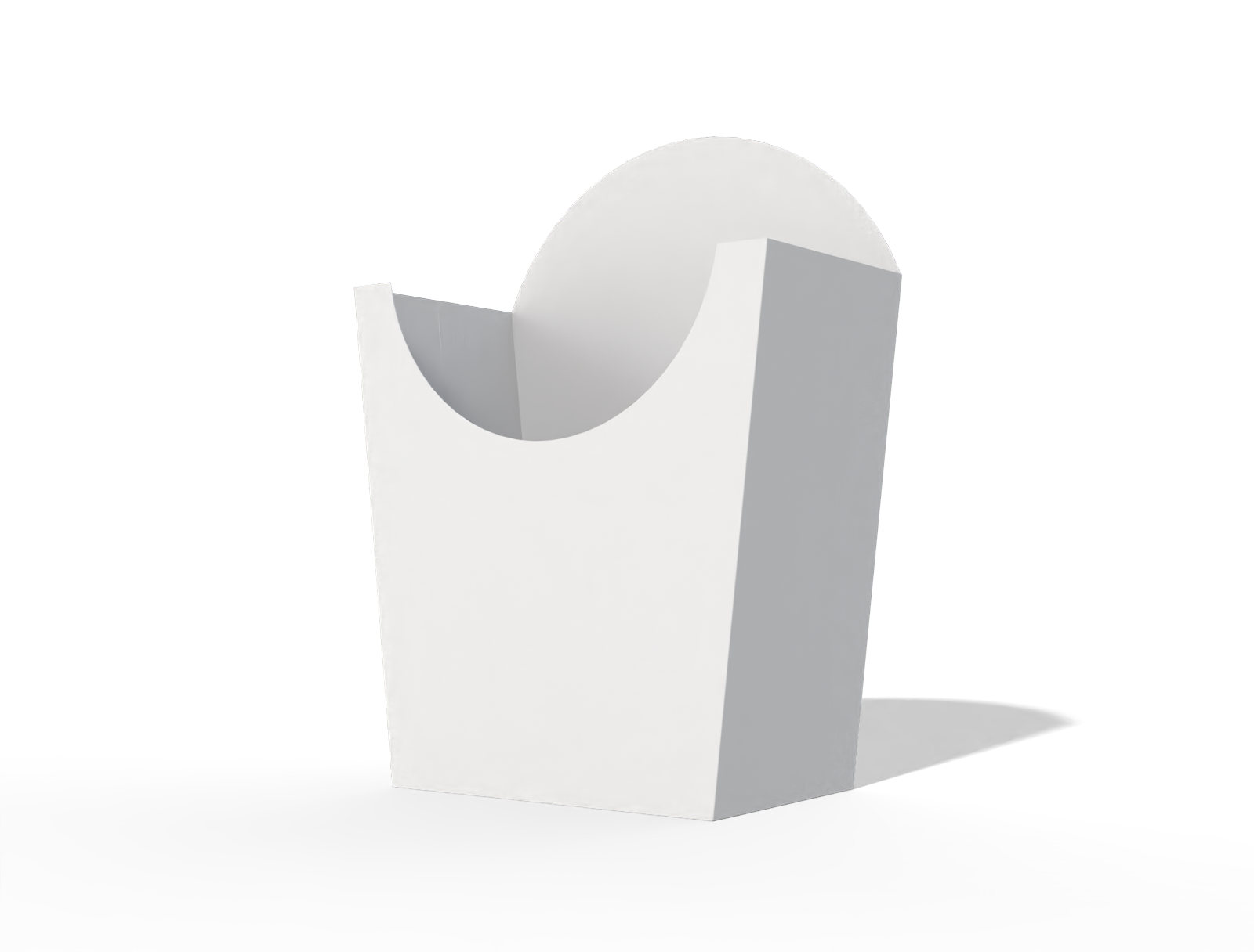 French fries box — 250 gsm white paperboard(0.35mm)