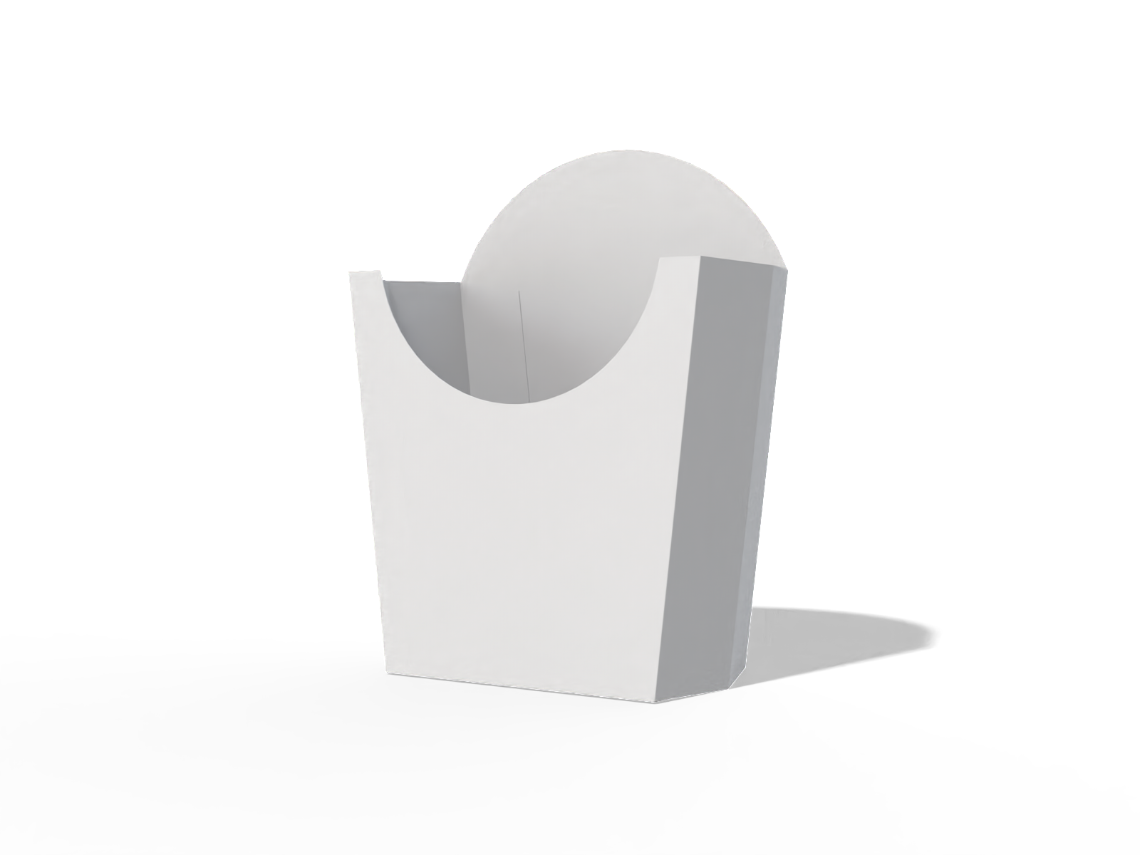 French fry box — 300 gsm white paperboard(0.42mm)