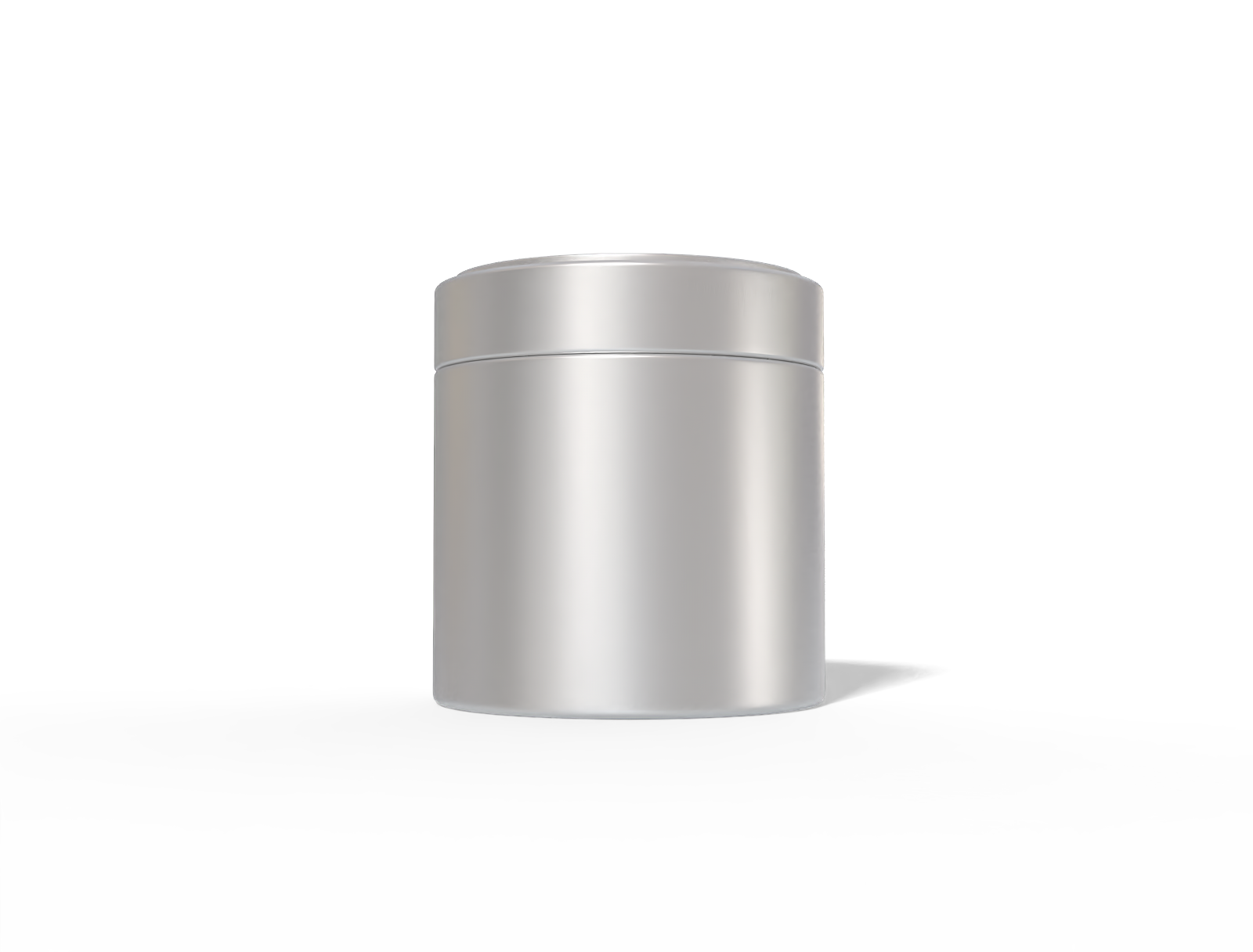Round tea can — Matte metal