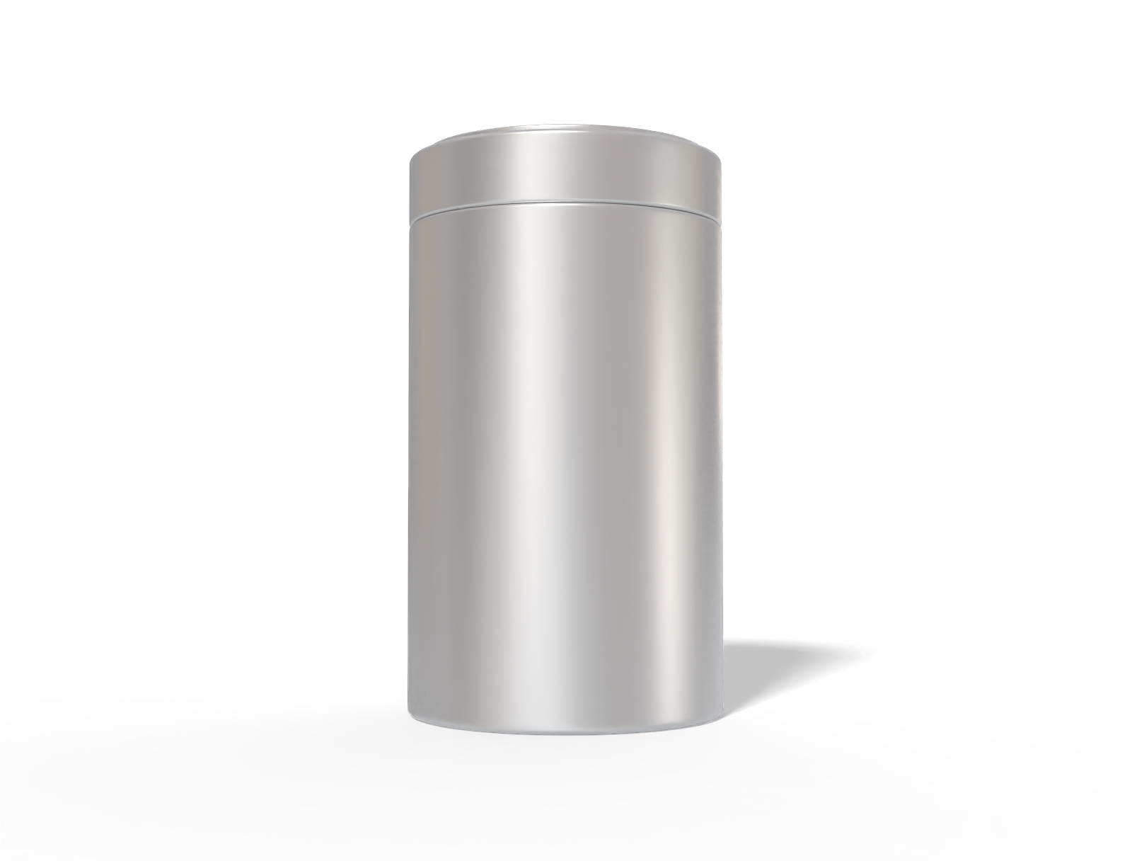 Round tea can — Matte metal