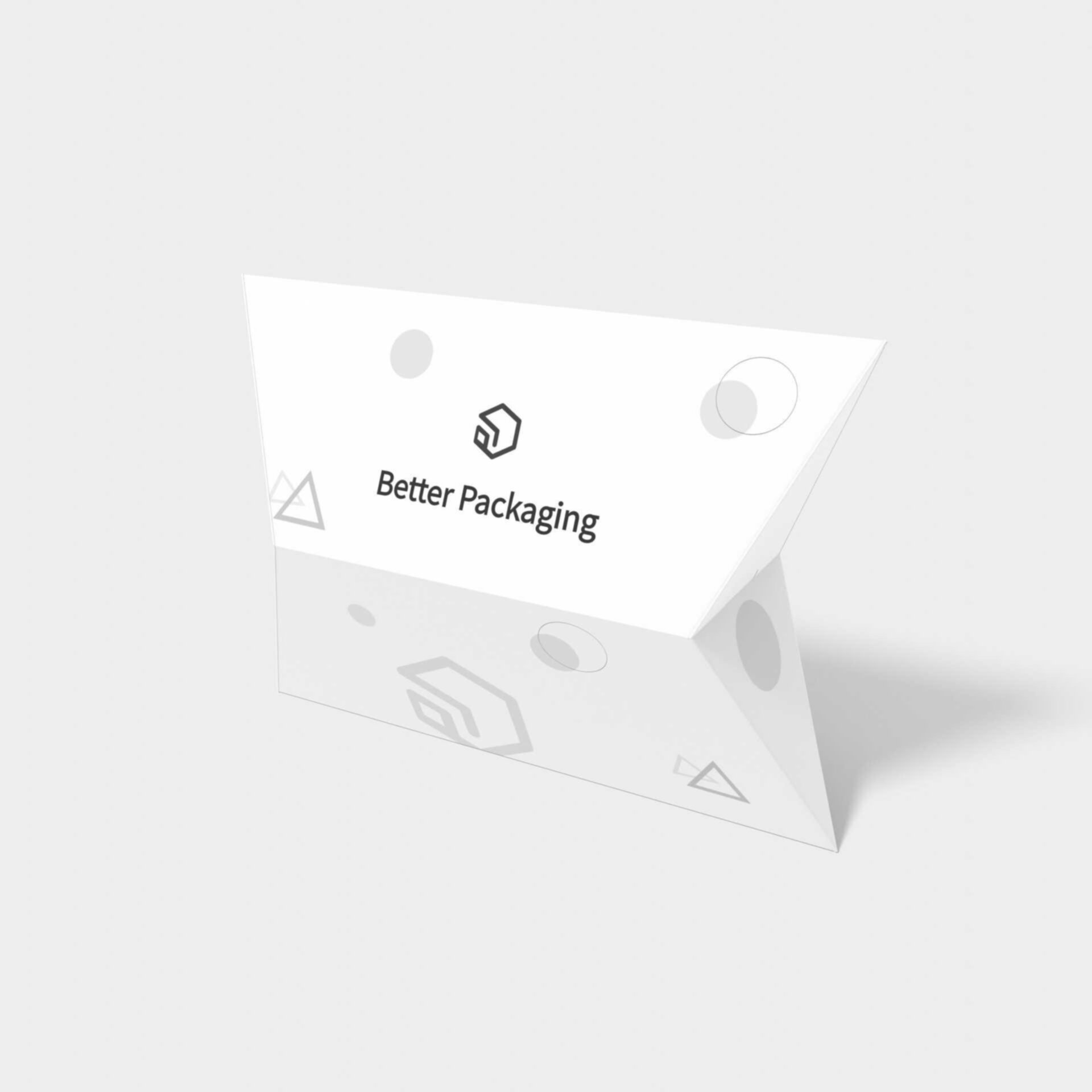 Polygonal boxes pillow box paper — White paperboard
