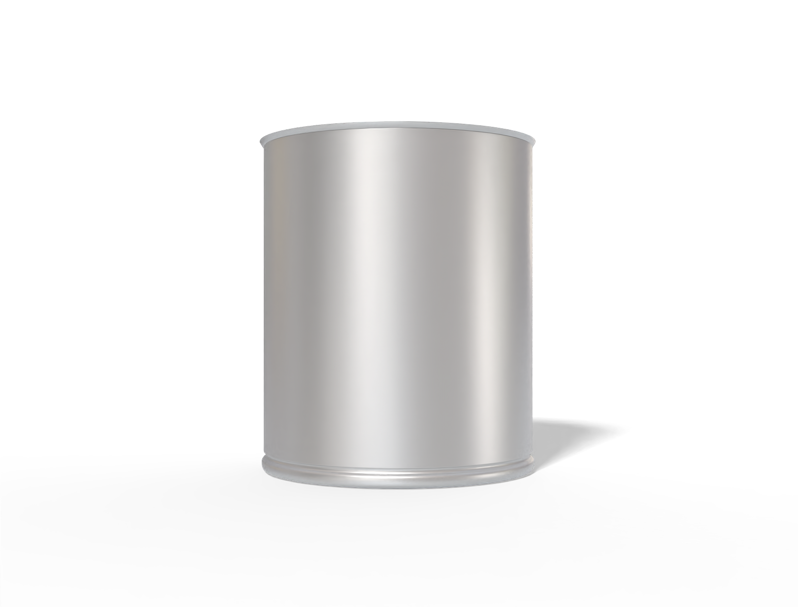 Round tin can — Matte metal