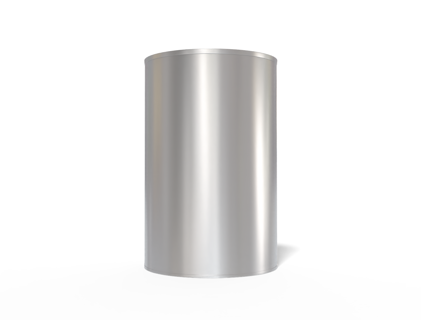 Tall round can — Matte metal