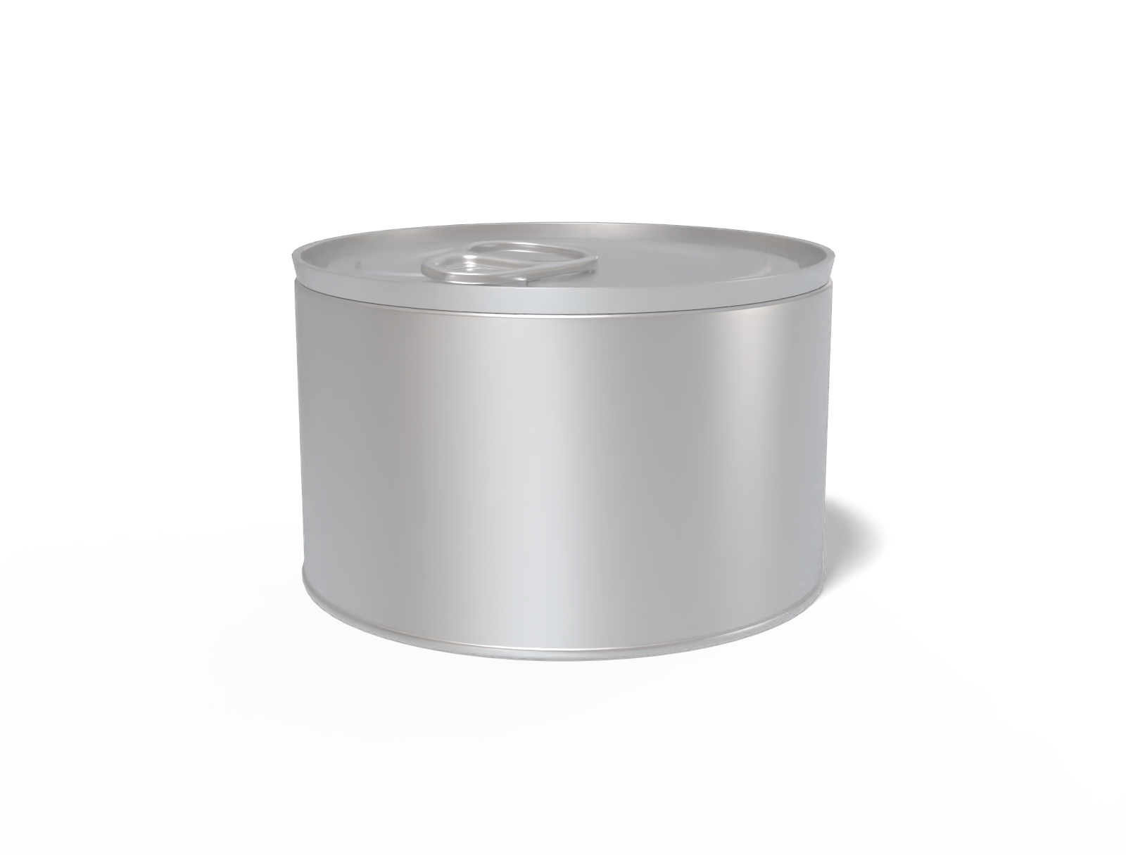 Round tin can — Matte metal