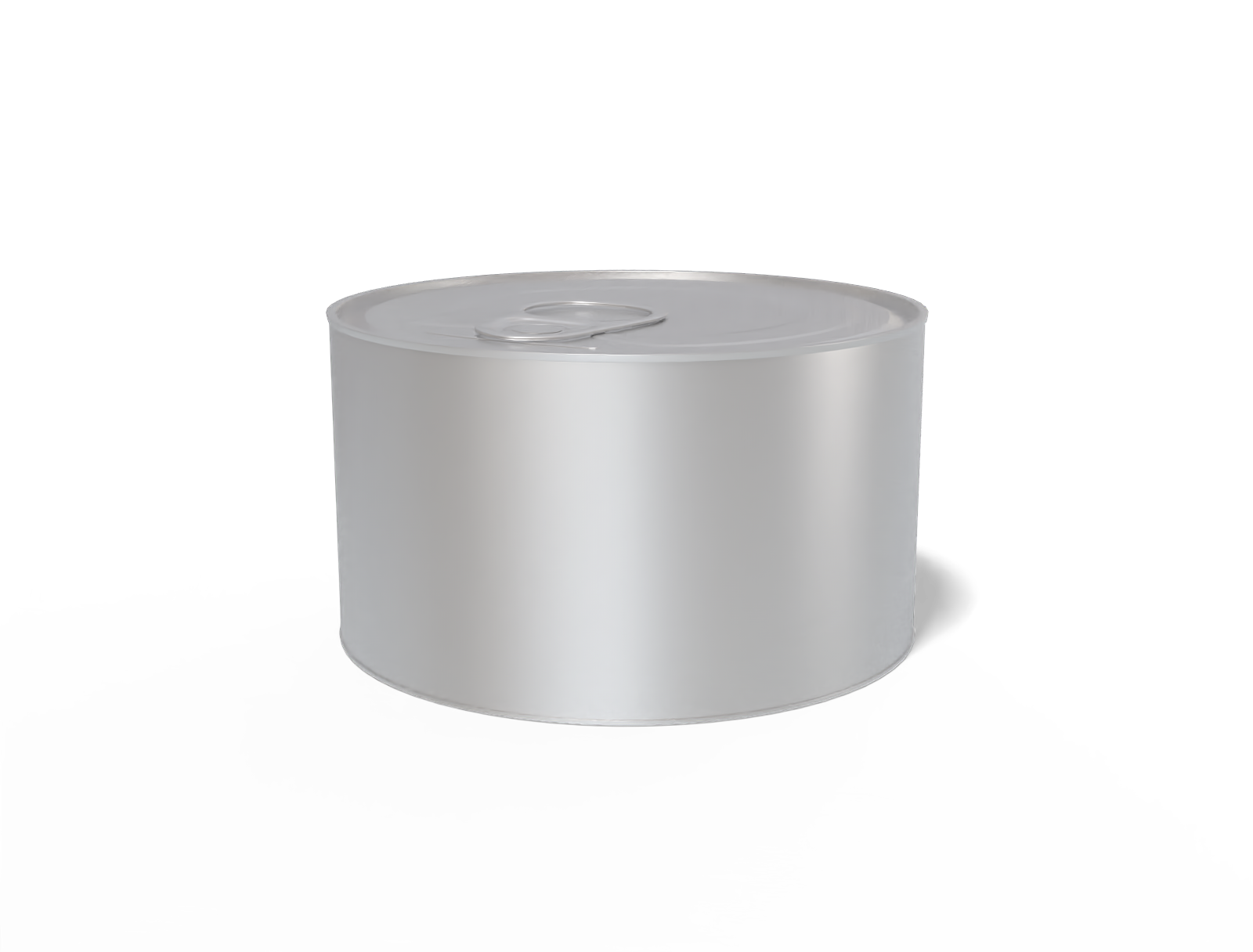 Round tin can — Matte metal