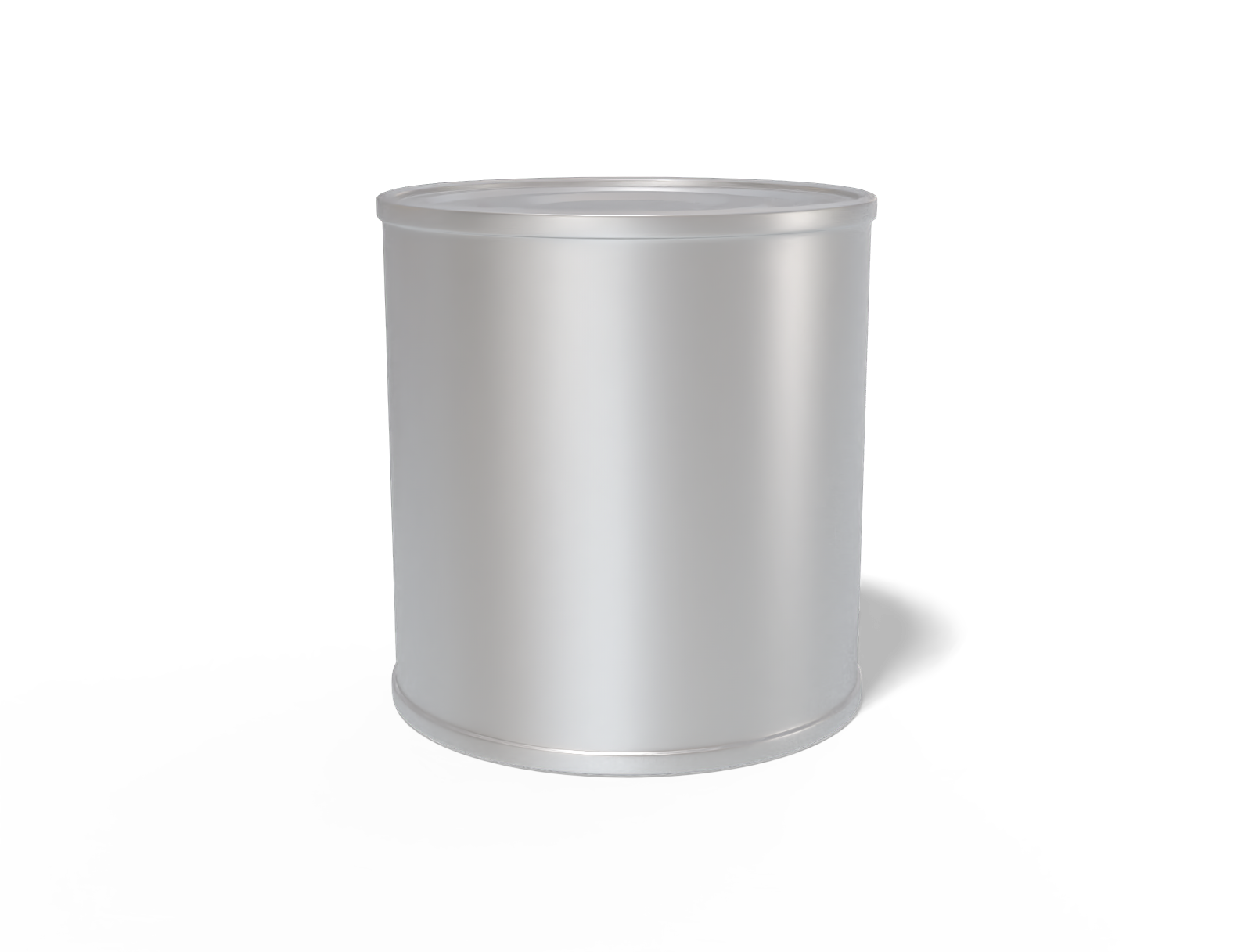 Round food can — Matte metal