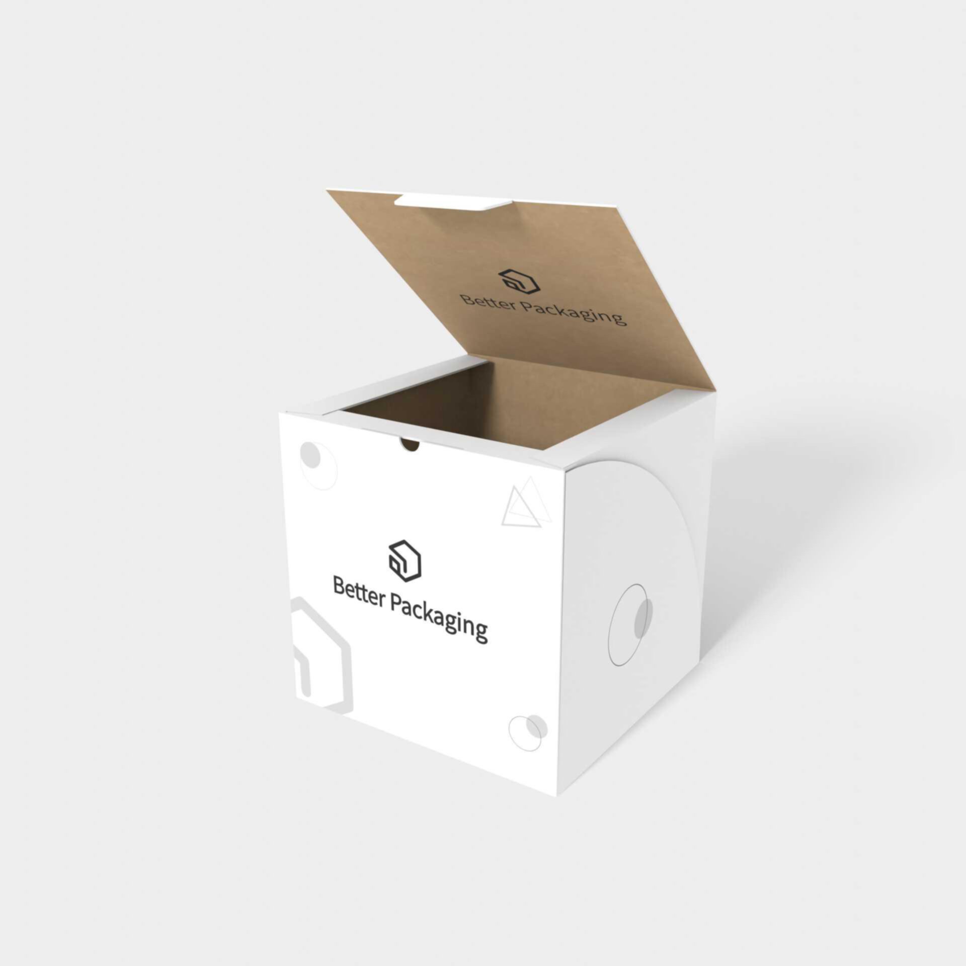 Flip top boxes arc lock inserts — E-flute corrugated board