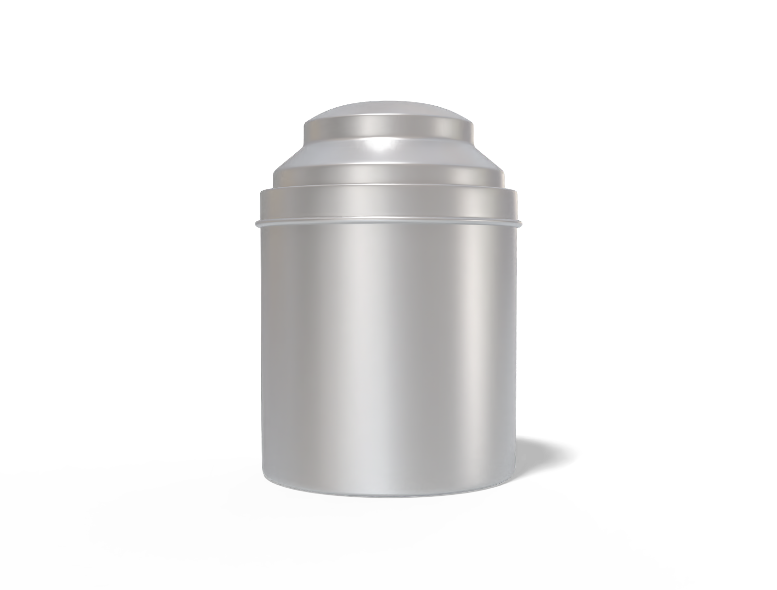 Round coffee can — Matte metal