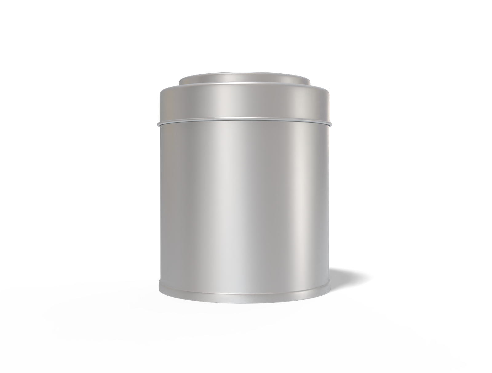 Round coffee can — Matte metal