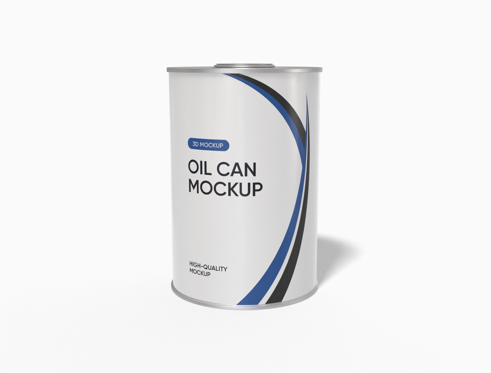 White oil can — Matte metal