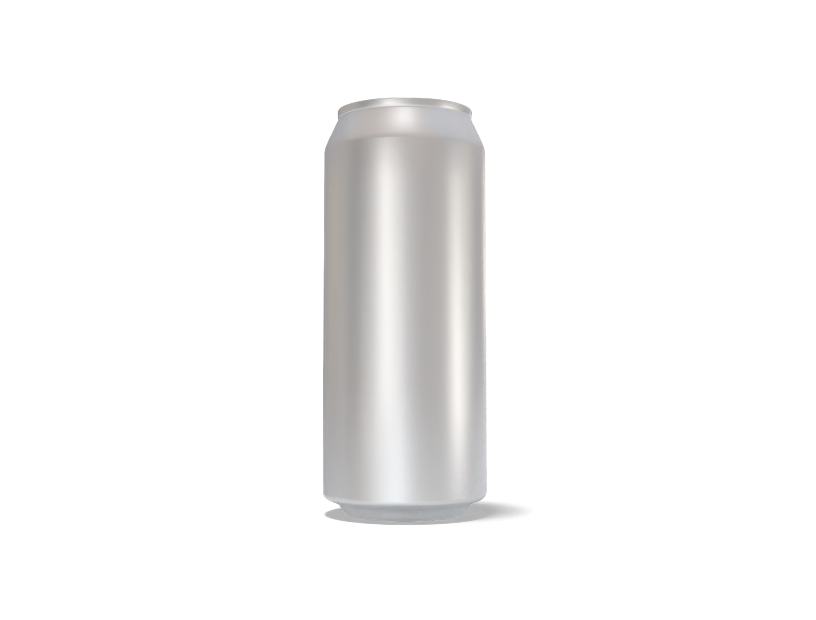 473 ml aluminum can — Matte metal