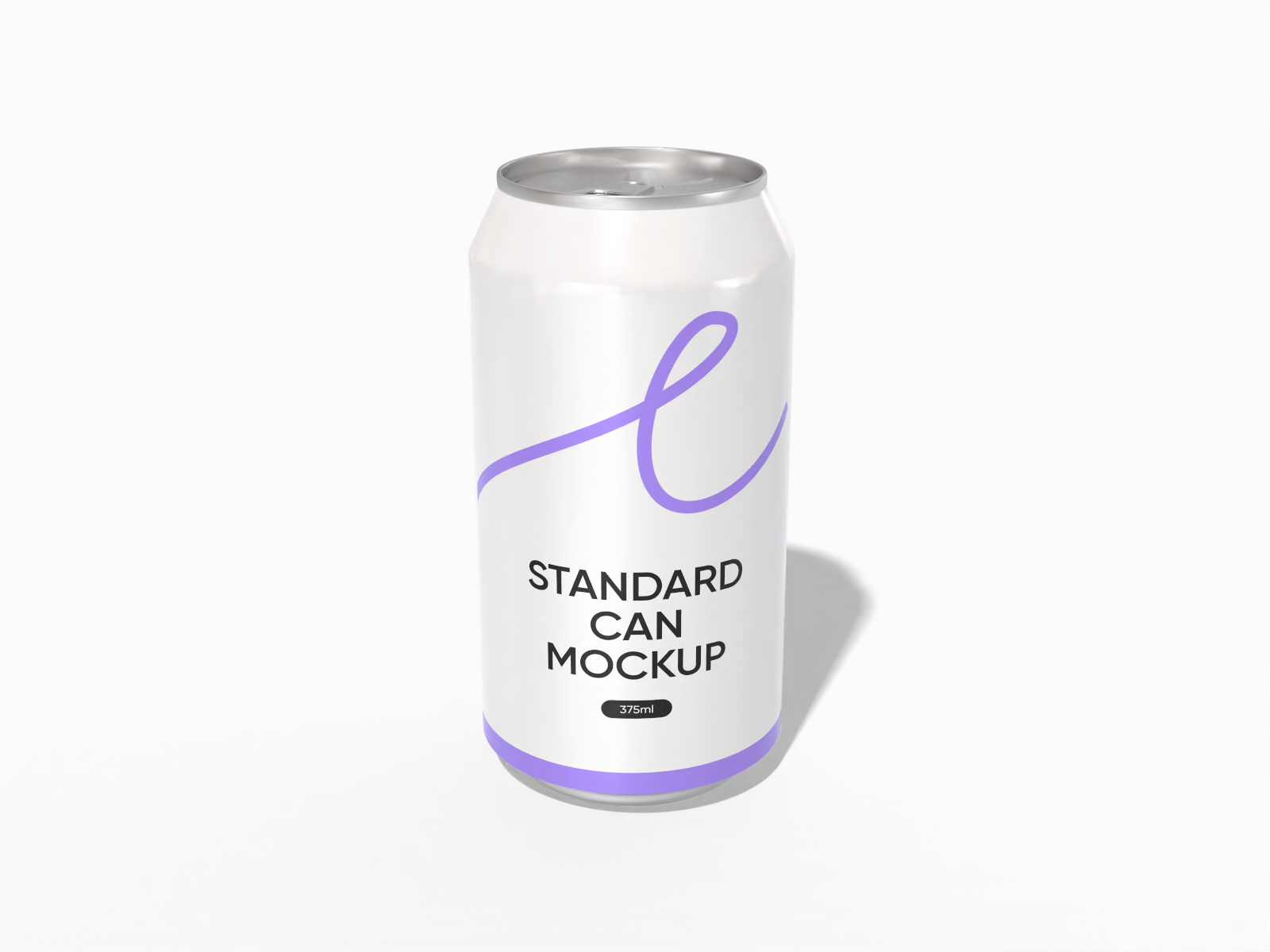 375 ml aluminum can — Matte metal