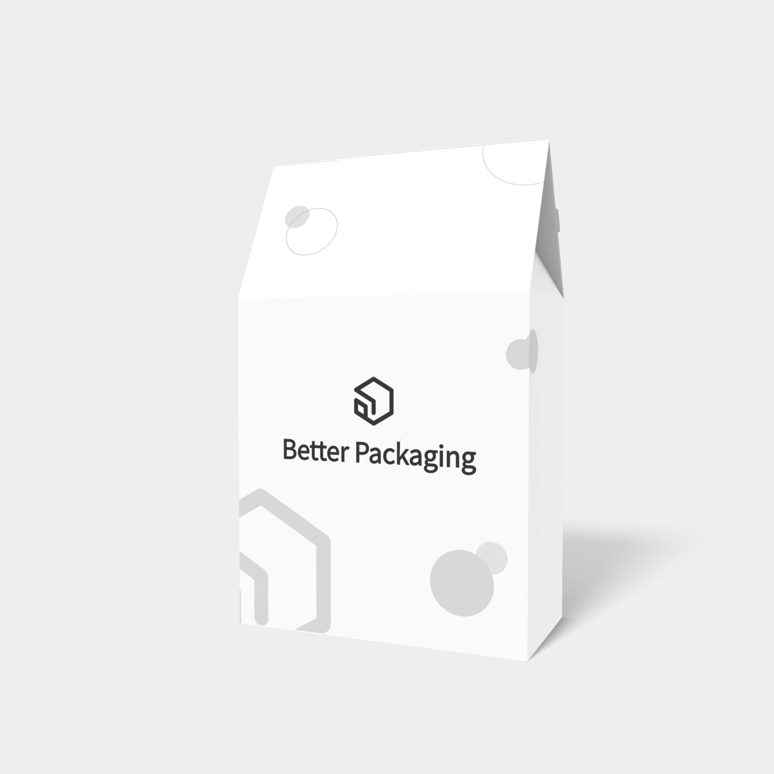 Variaciones de cajas tuck end cajas tipo techo snap lock Maqueta — White paperboard