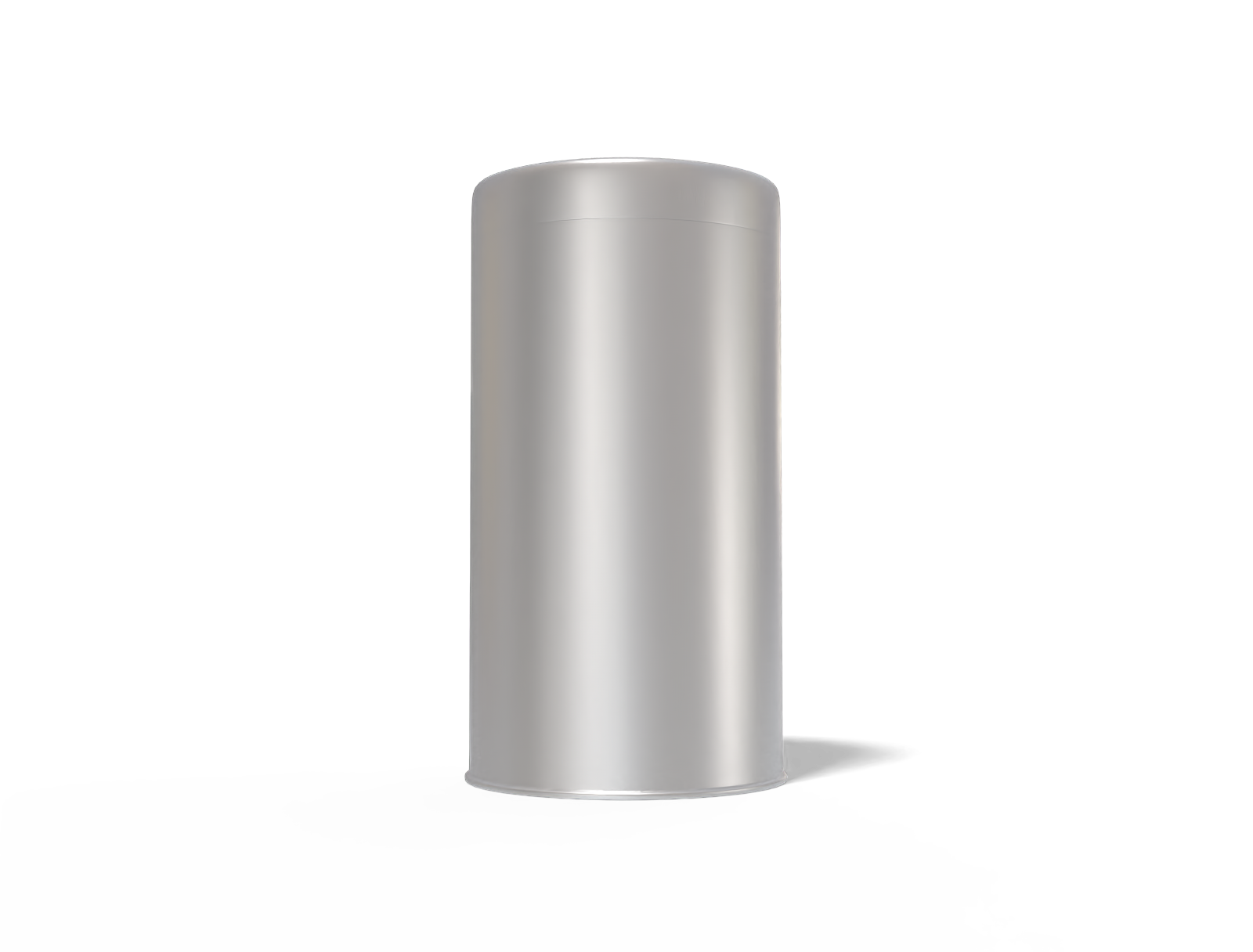 Tall tea can — Matte metal