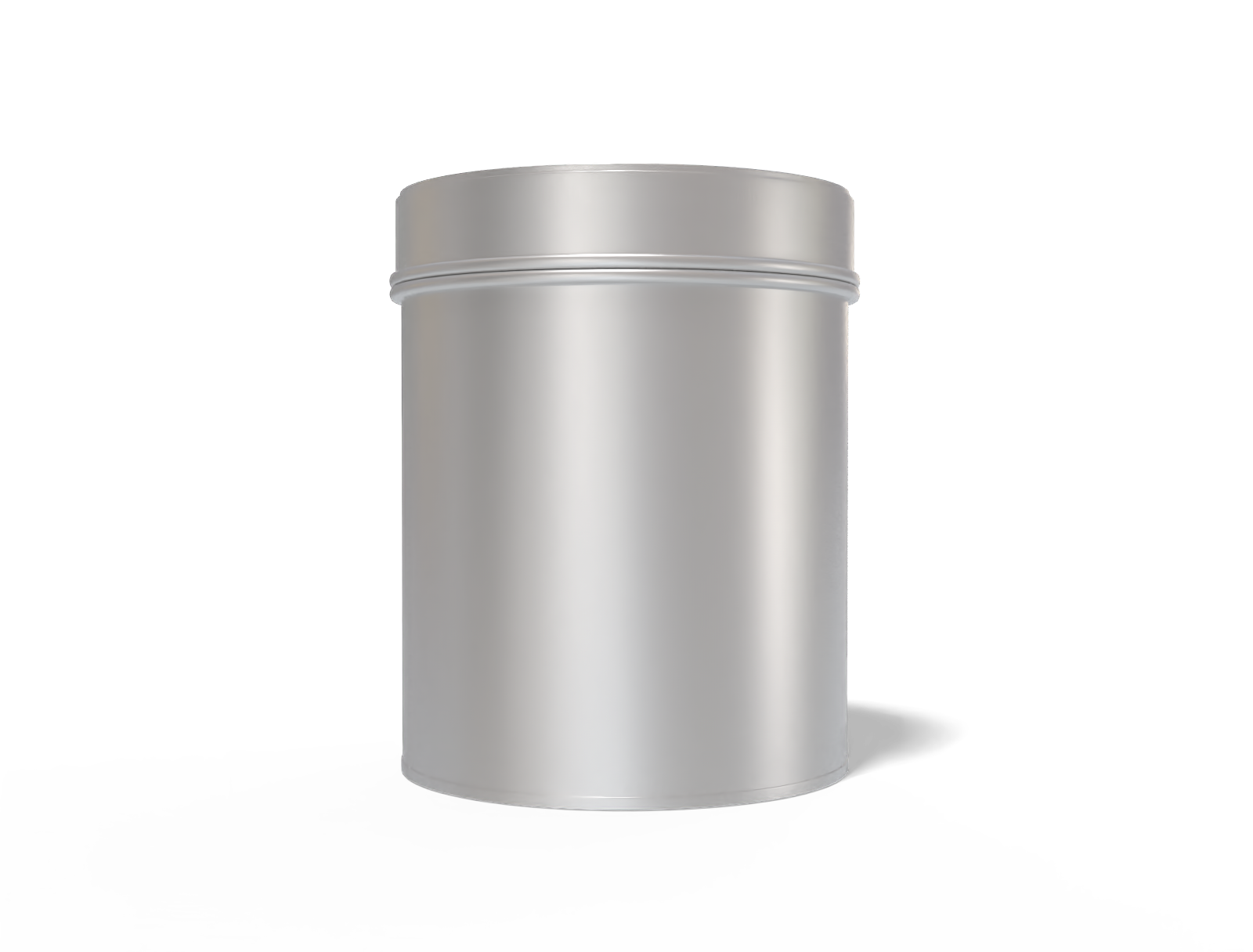 Round food can — Matte metal