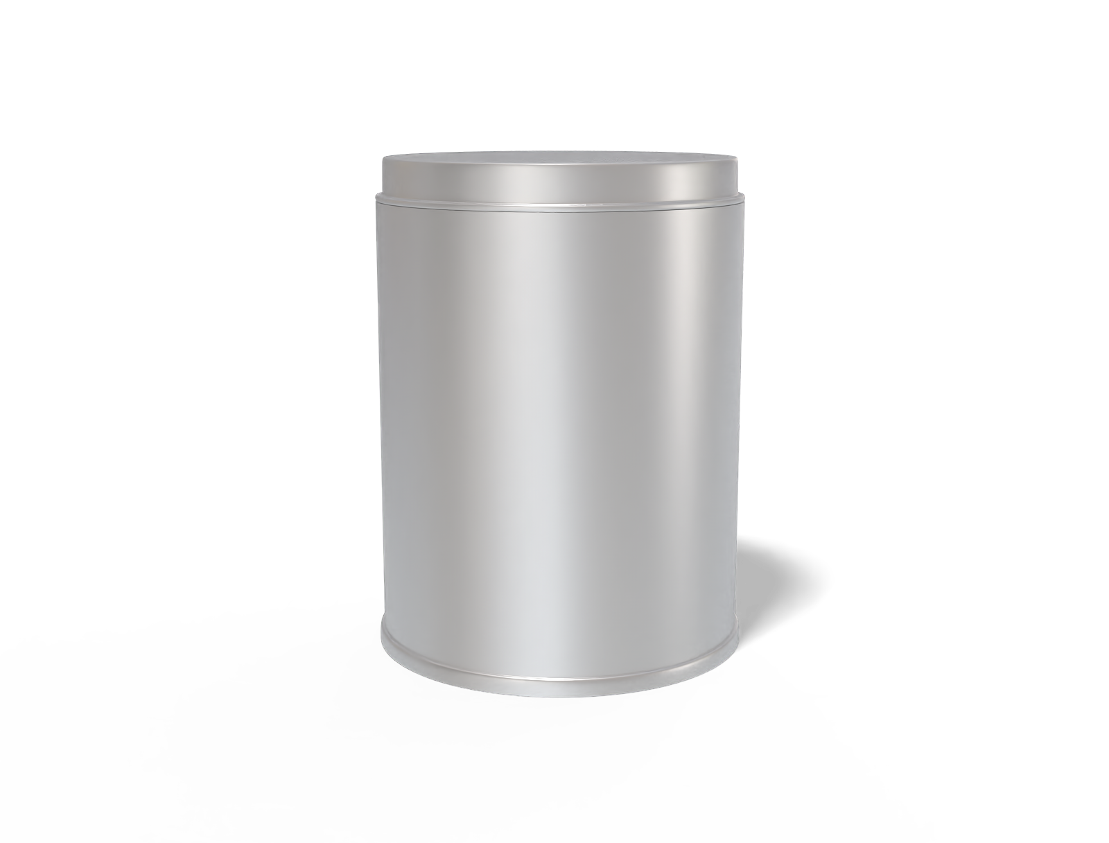 Round tea can — Matte metal