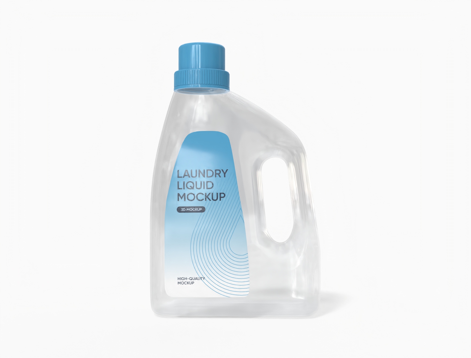 2 L plastic detergent bottle — Clear glossy plastic