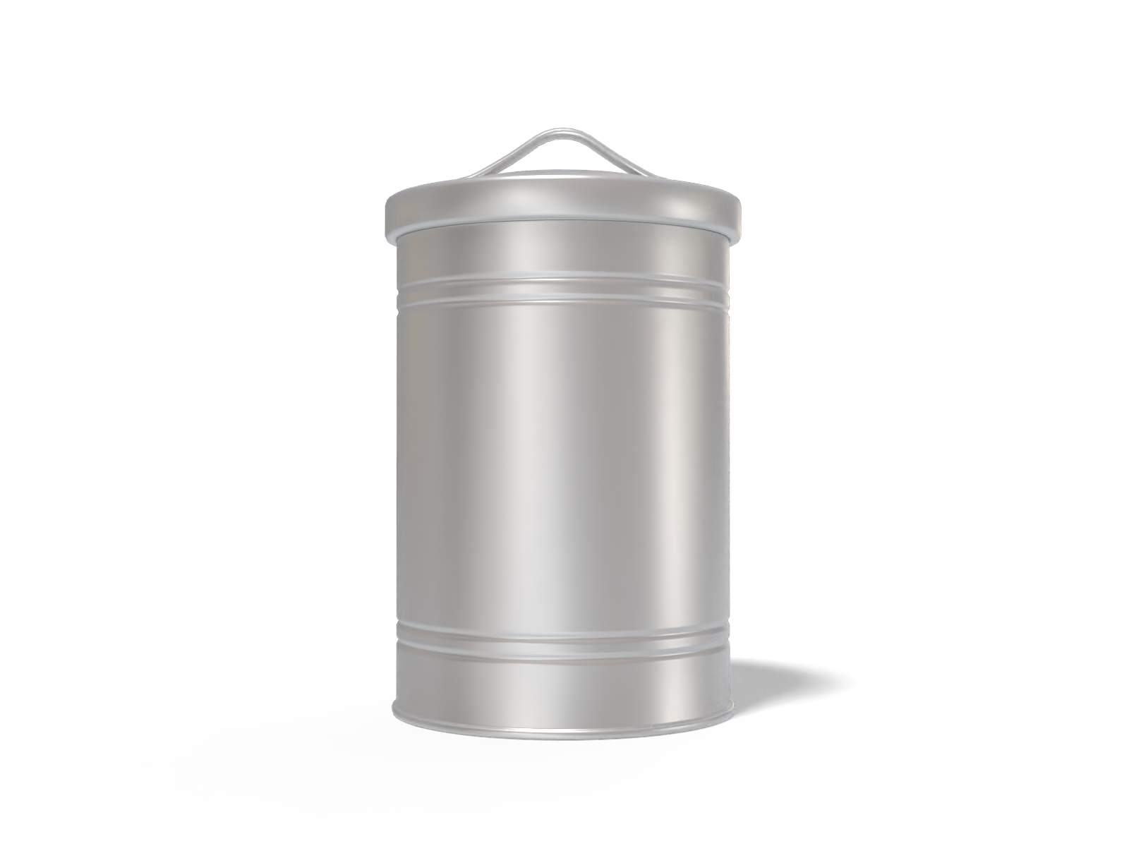 Handle tea can — Matte metal