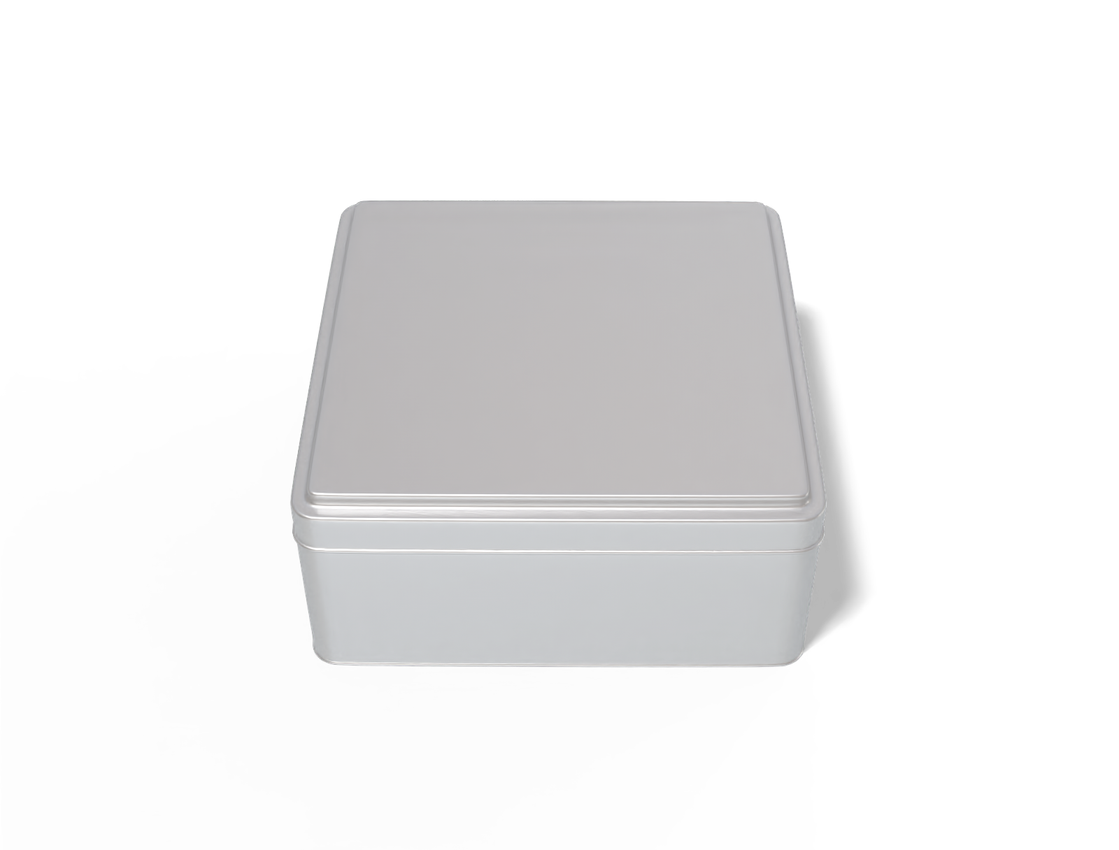 Square food can — Matte metal